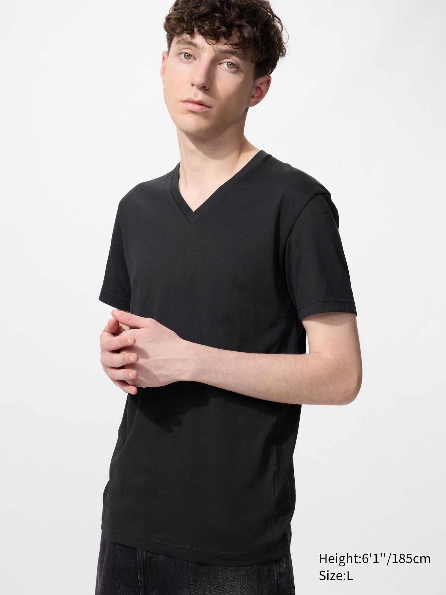 Dry V Neck T-Shirt - WHITE