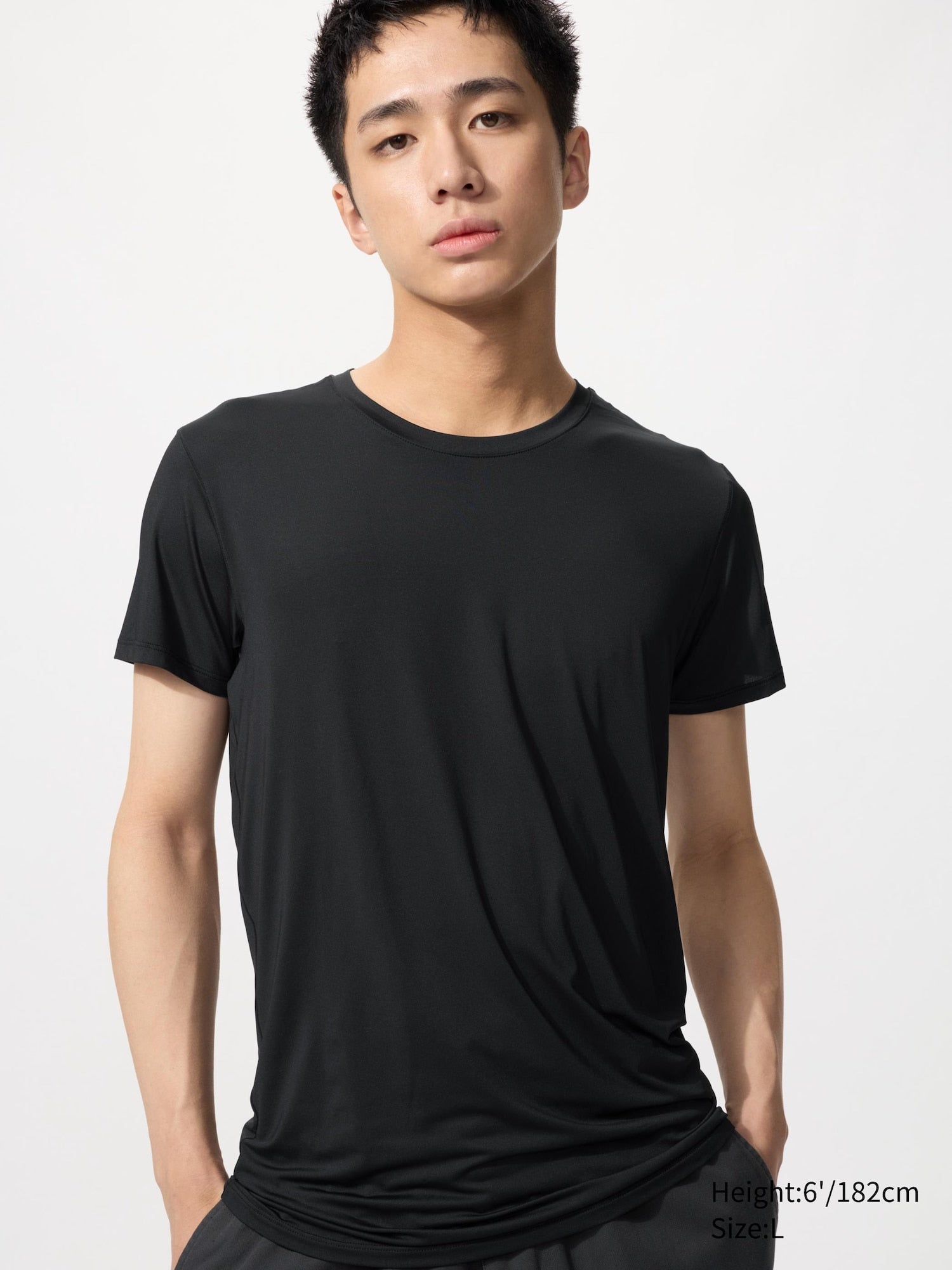 AIRism Crew Neck Short Sleeve T-Shirt - WHITE