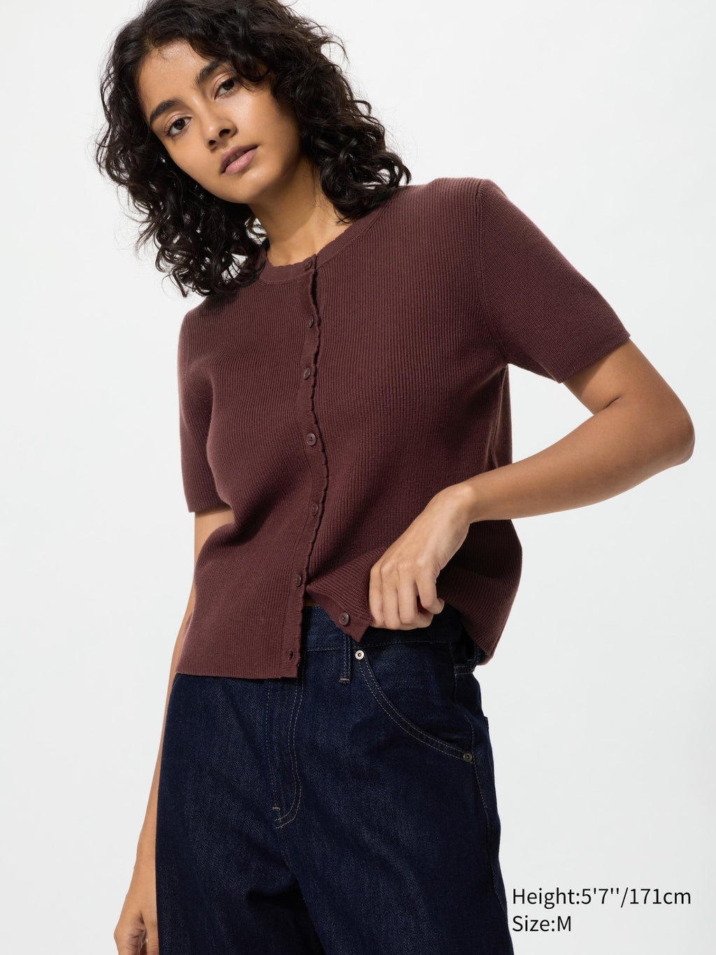 Scalloped Crew Neck Cardigan - image 3