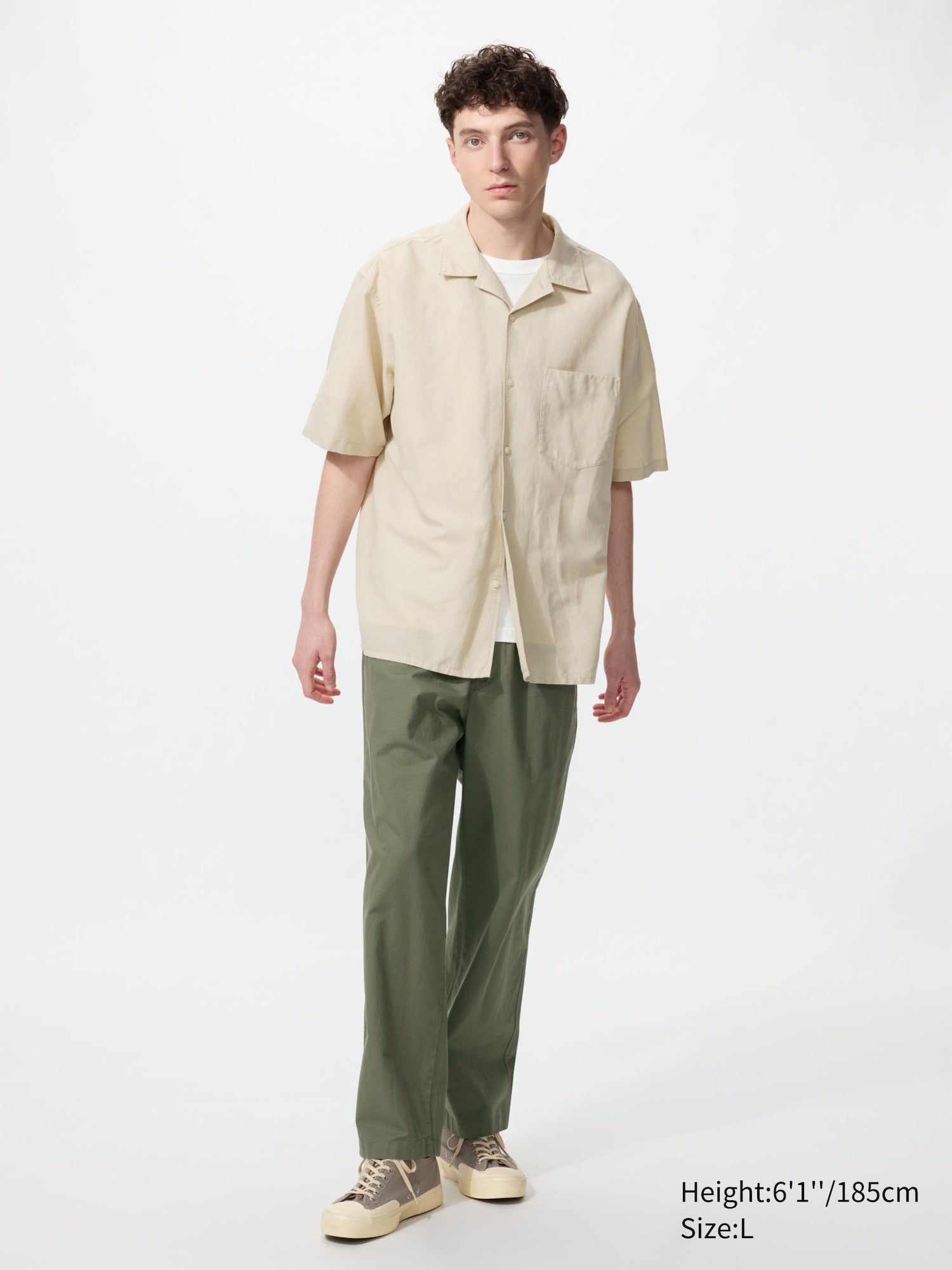 Linen Blend Easy Pants - BLACK