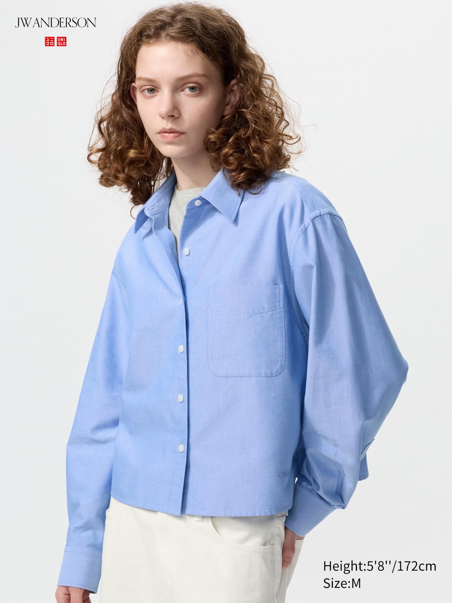 Oxford Boxy Shirt Long Sleeve - WHITE