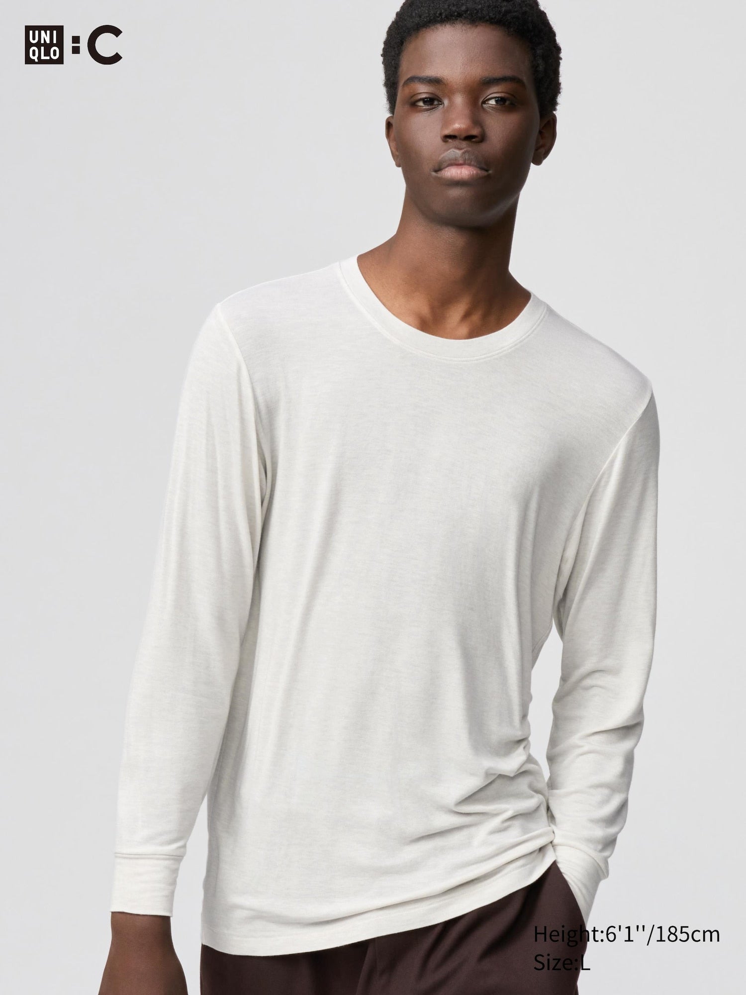 HEATTECH Extra Warm Cashmere Blend Crew Neck T-Shirt - GRAY