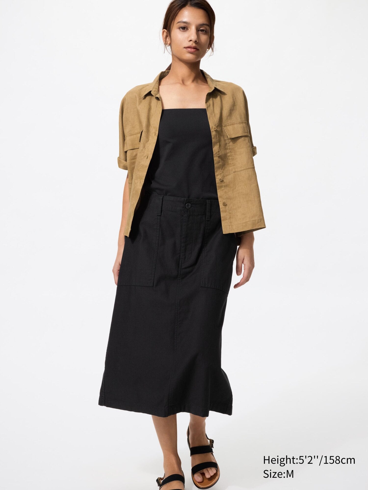 Cotton Midi Skirt - image 3