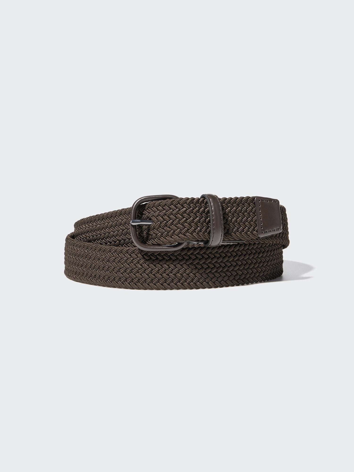 Leather Combination Mesh Belt - BLACK