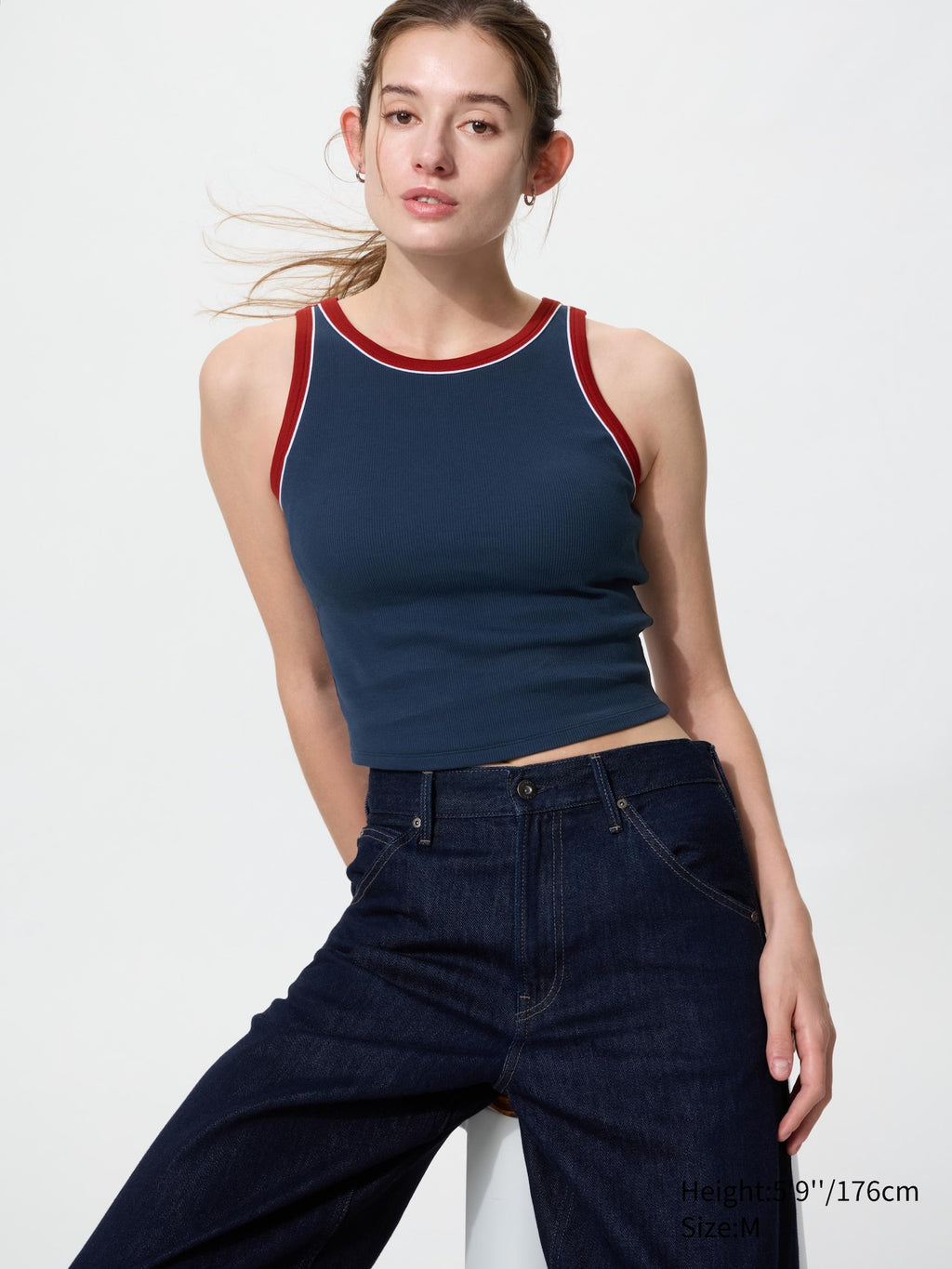 Ribbed Cropped Bra Top - GRAY