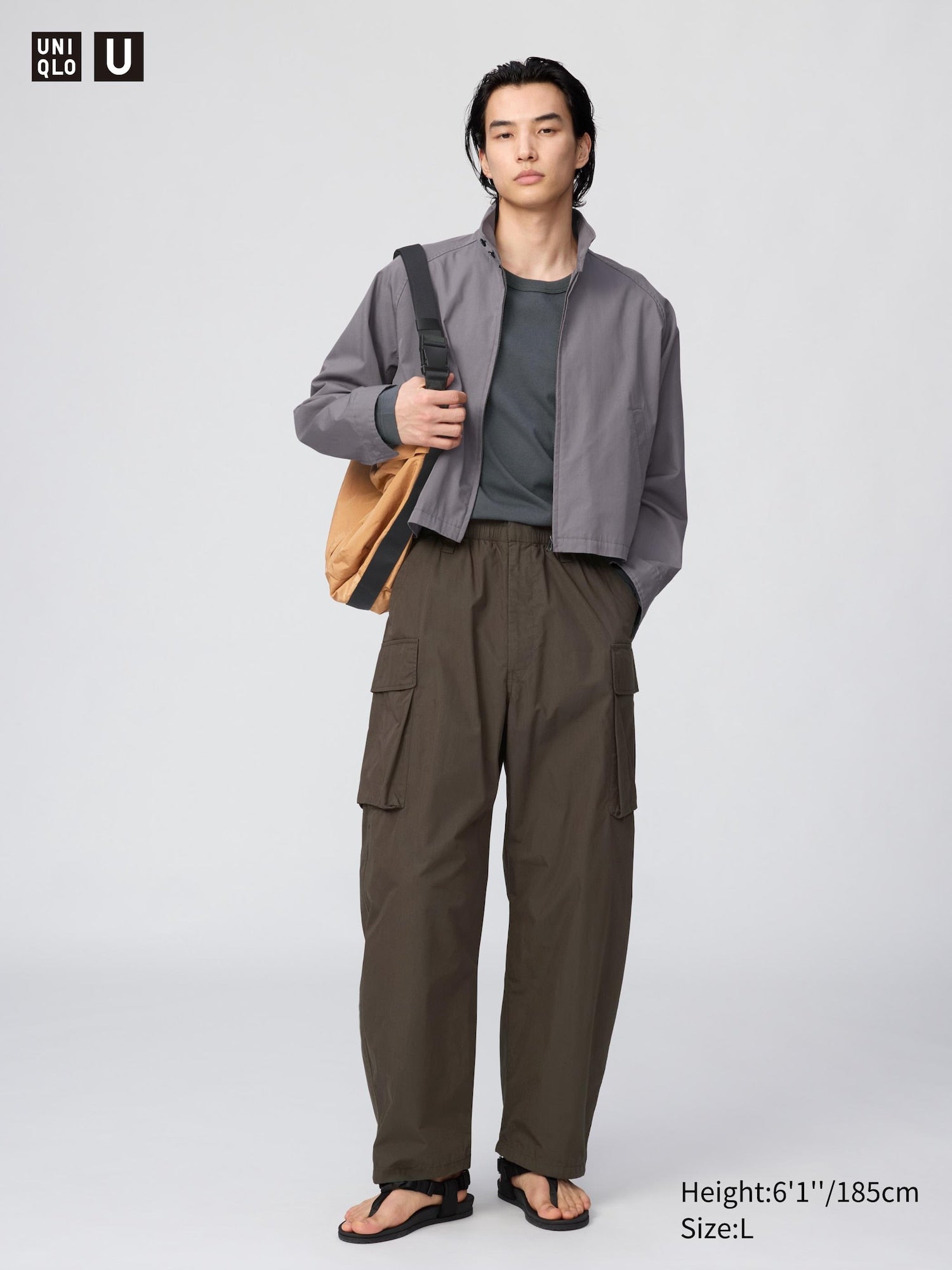 Wide Fit Cargo Pants - BLACK