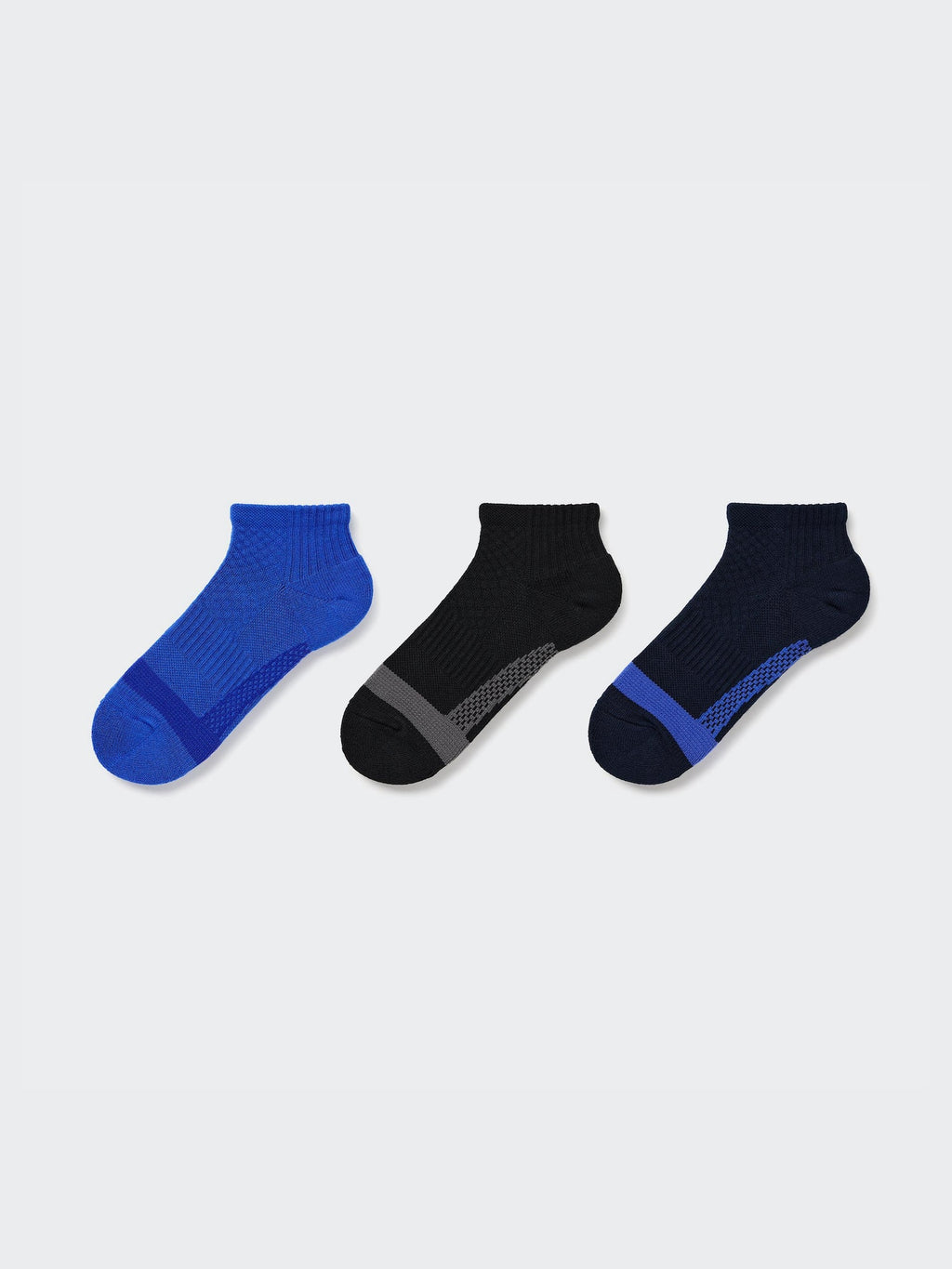 KIDS Short Socks 3 Pairs (Support) - BLUE