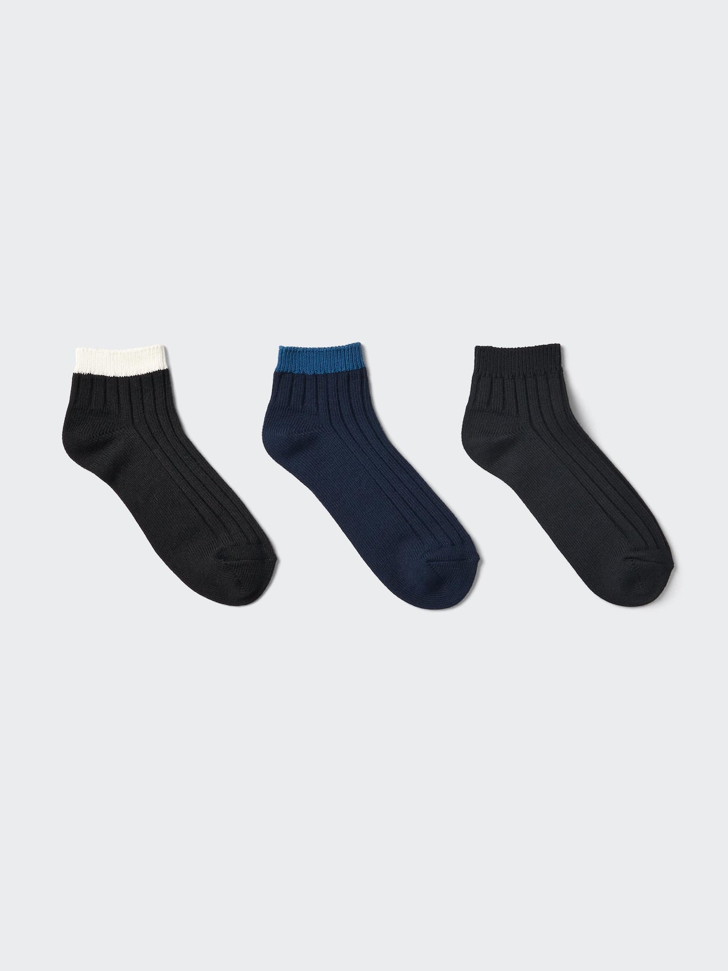 Short Socks 3 Pairs - BLACK
