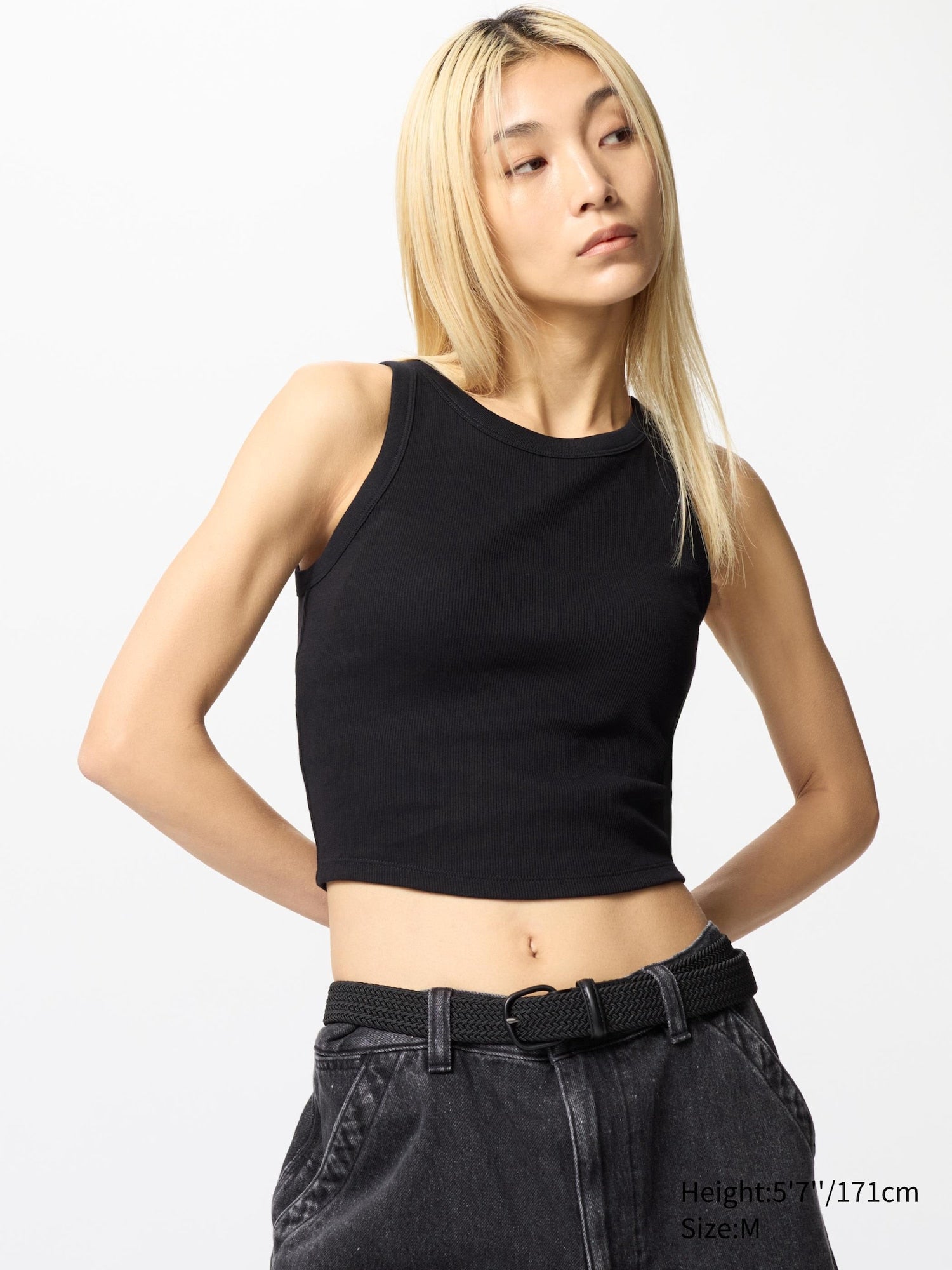 Ribbed Cropped Bra Top | American Sleeve - WHITE