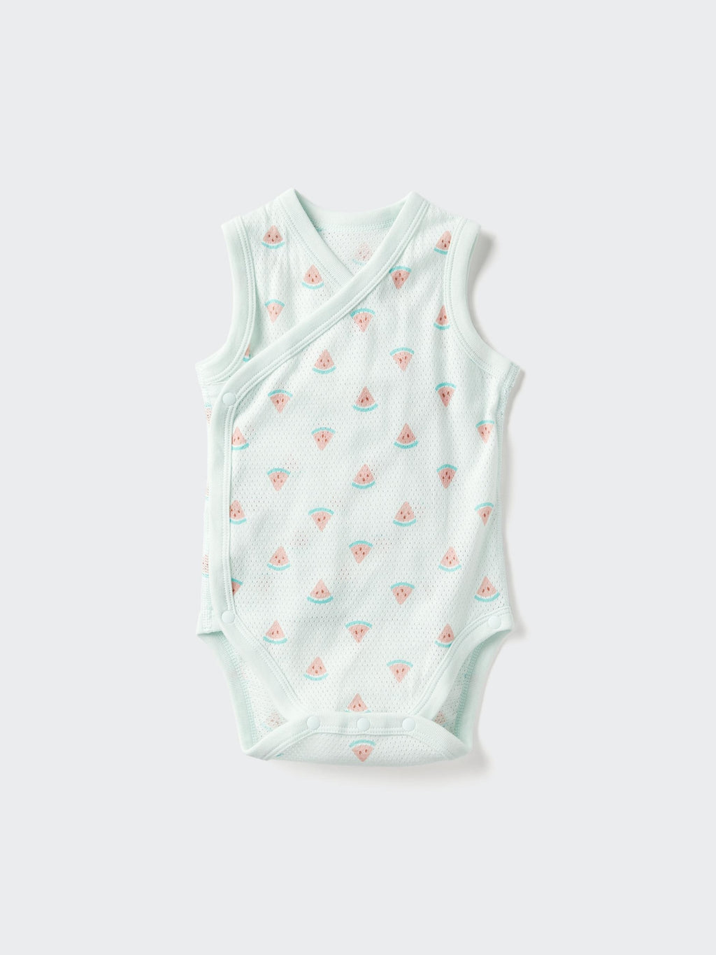 Cotton Mesh Bodysuit Sleeveless - PINK