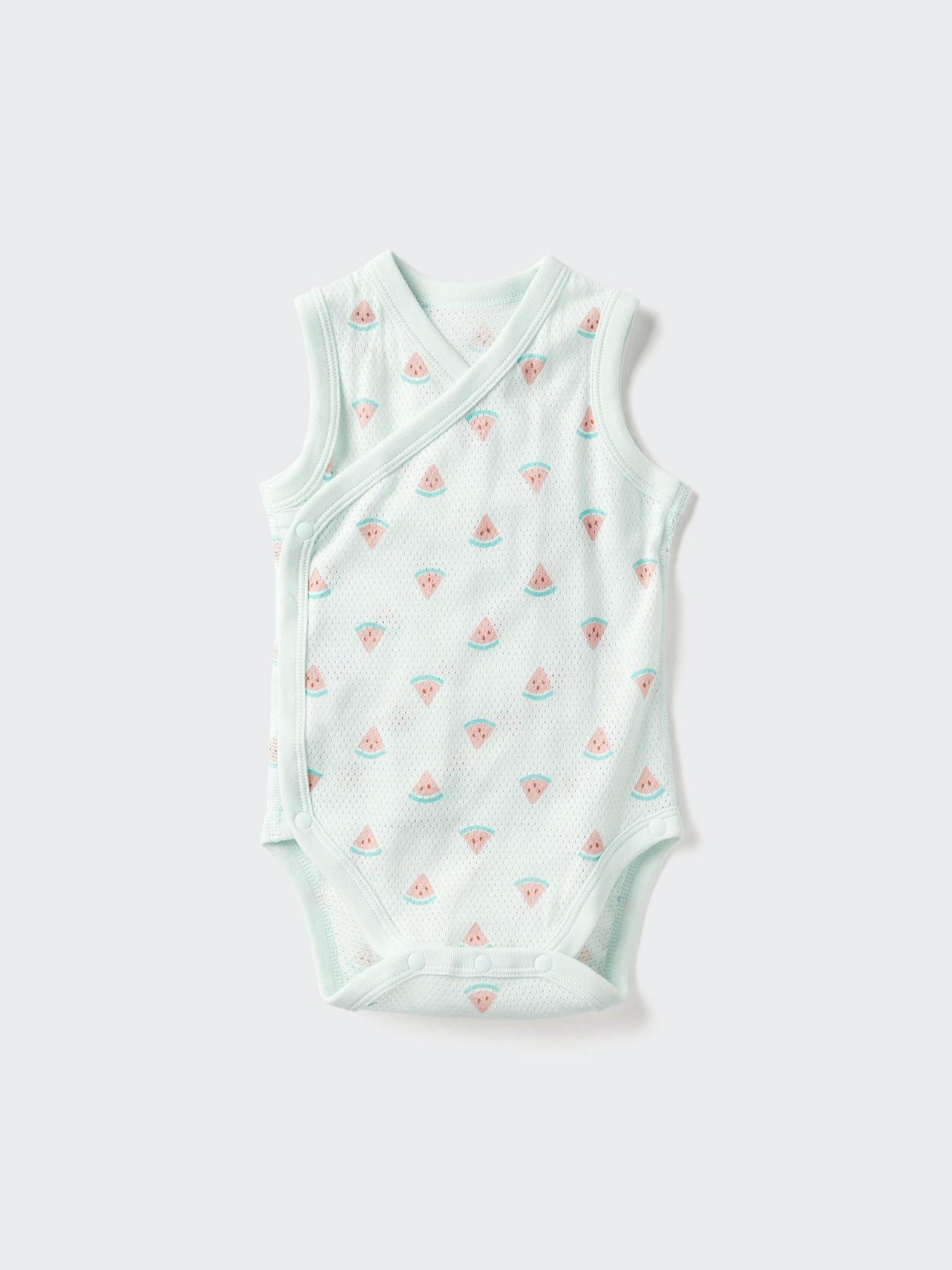 Cotton Mesh Bodysuit Sleeveless - PINK