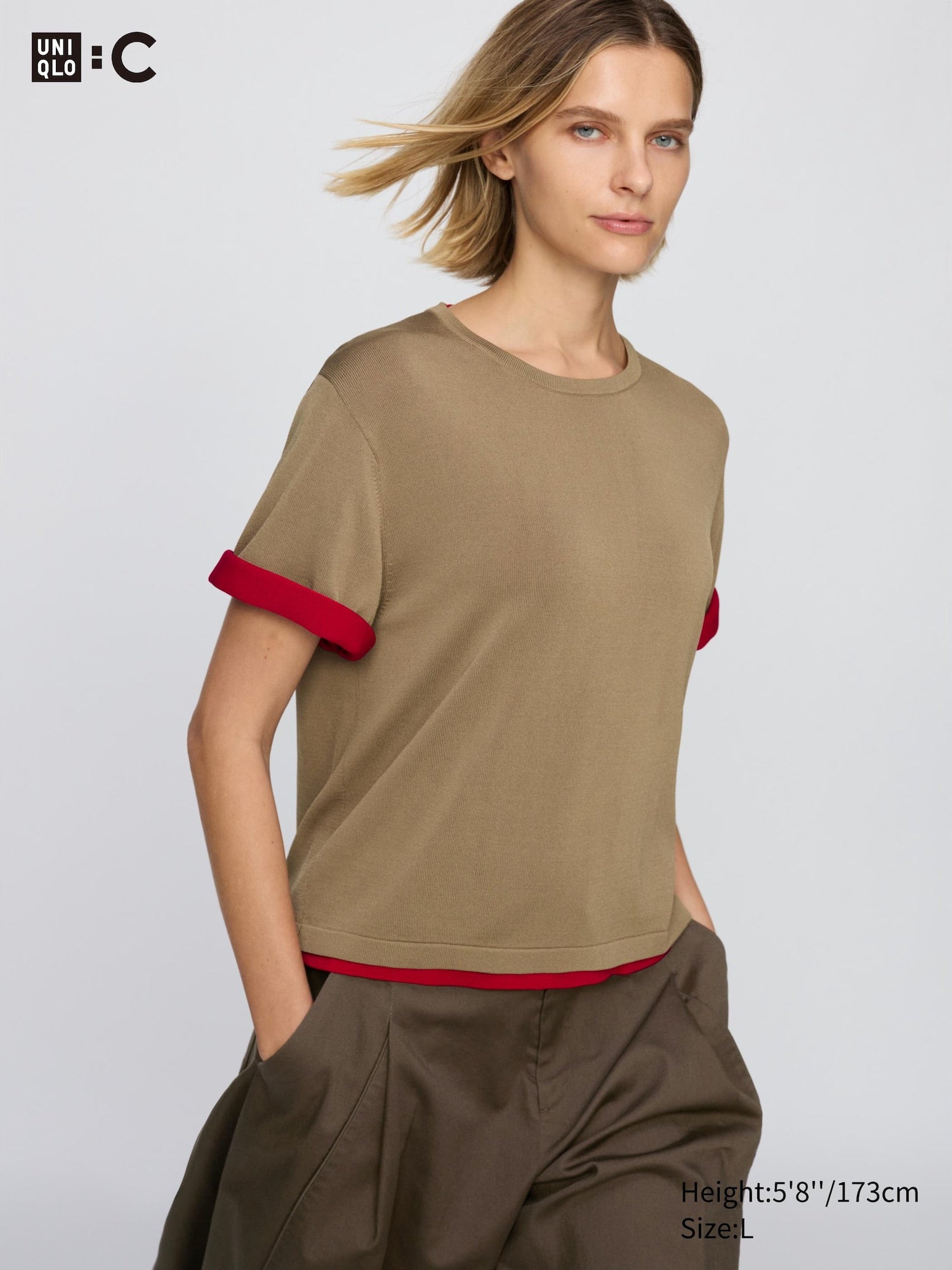 Boxy Knitted T-Shirt - OFF WHITE