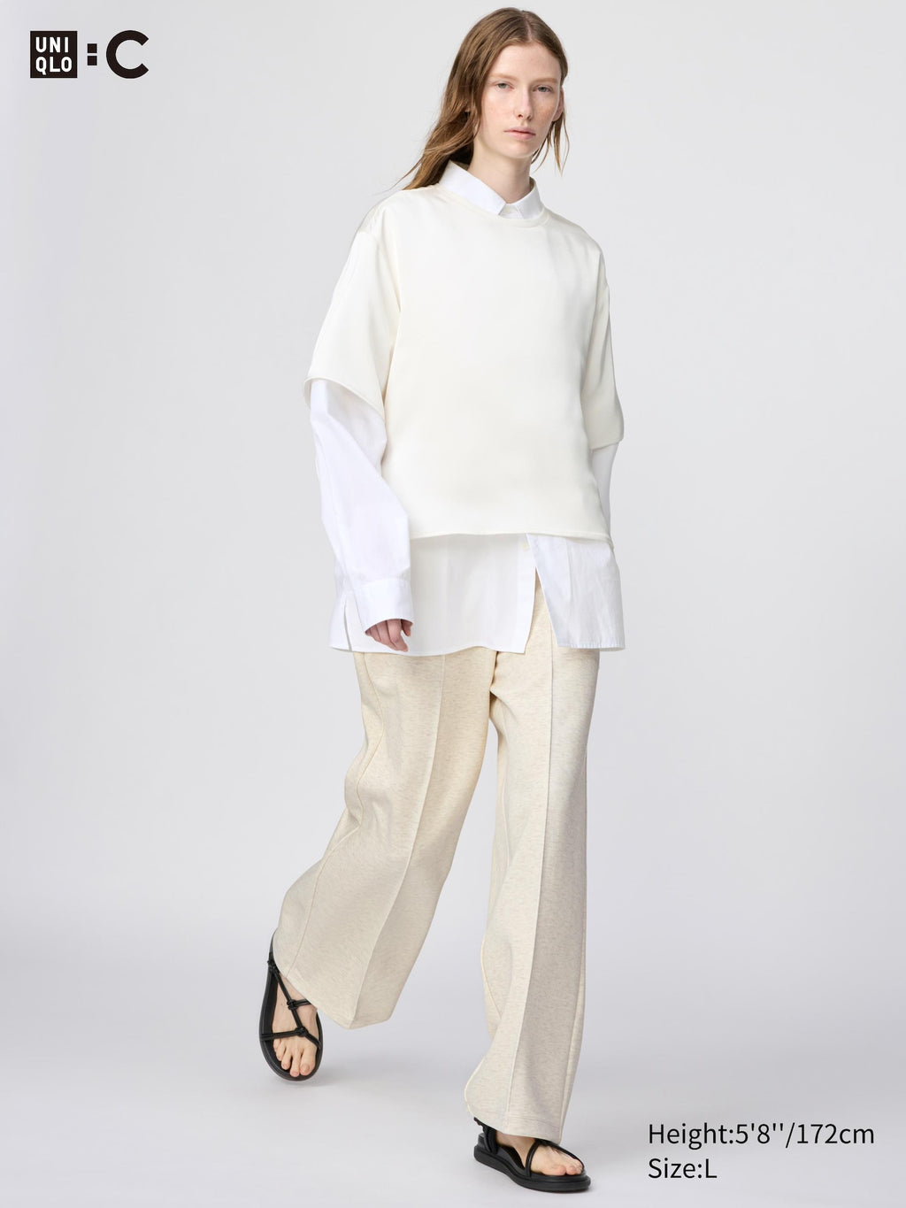 Sweat Straight Pants (Regular Length) - GRAY