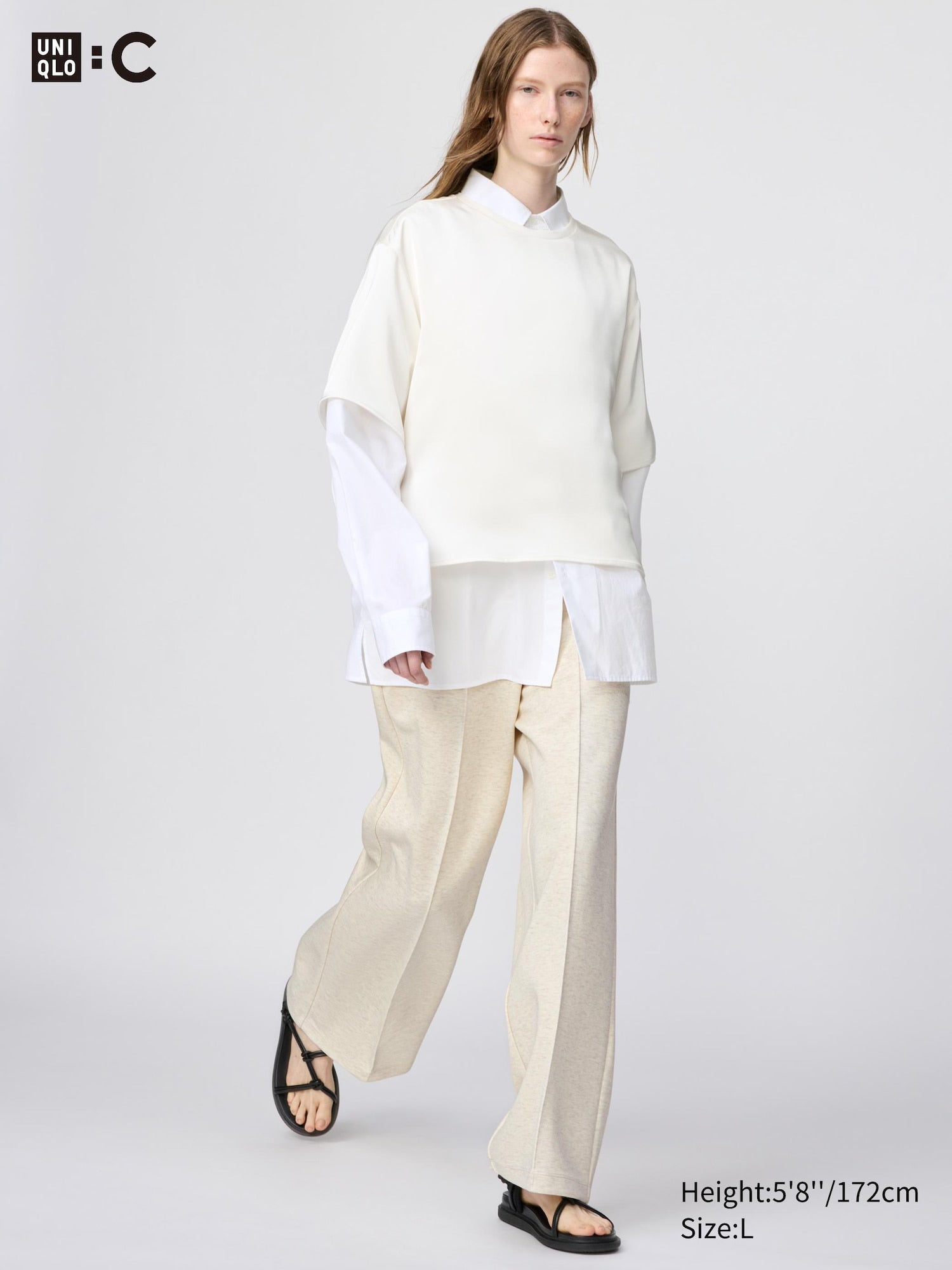 Sweat Straight Pants (Regular Length) - GRAY