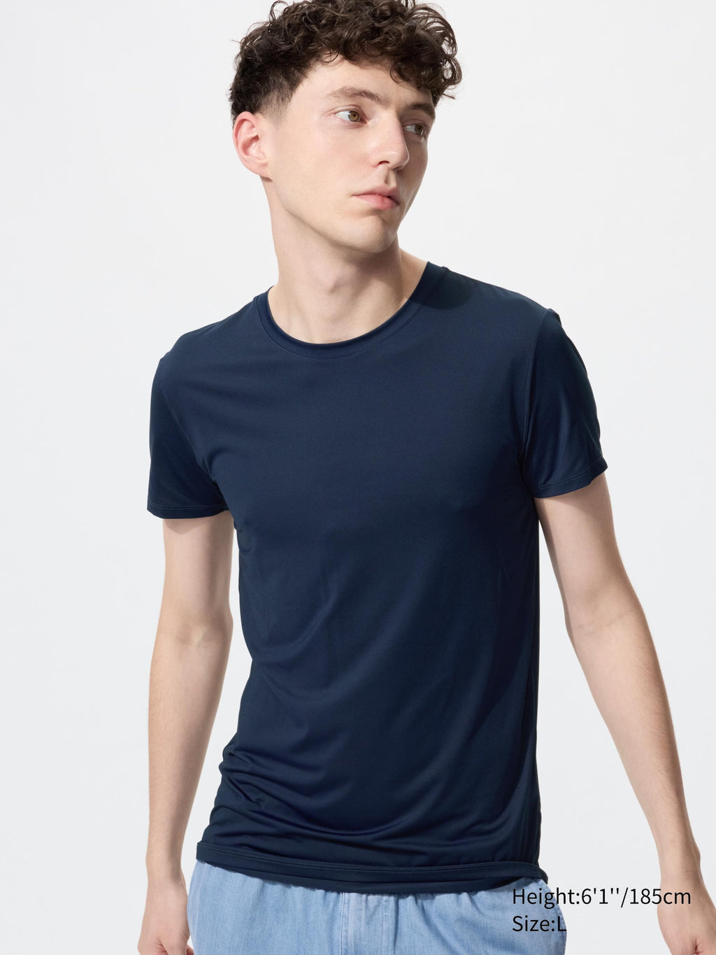AIRism Crew Neck Short Sleeve T-Shirt - WHITE