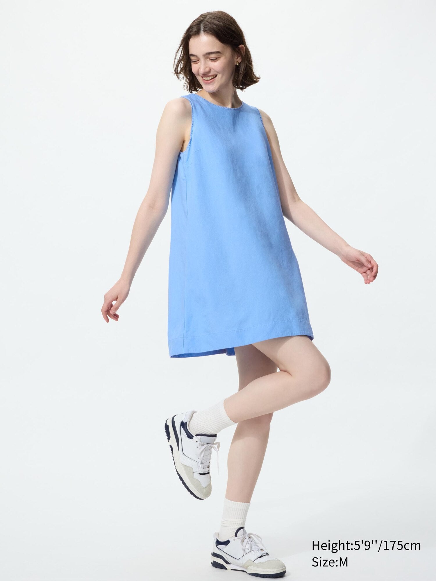 Linen Blend Mini Dress - image 4