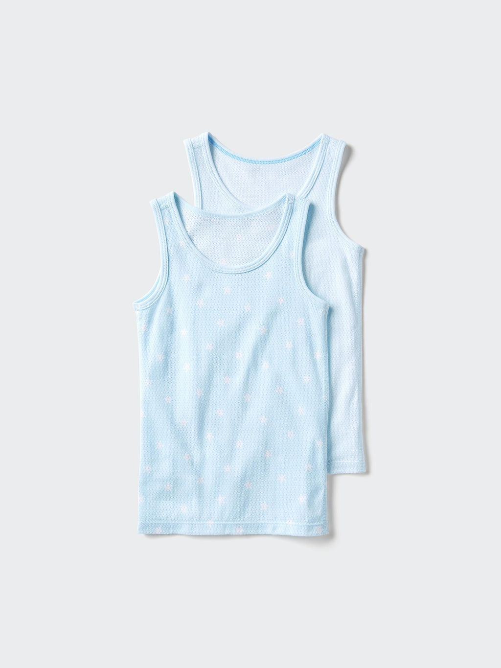 Cotton Mesh Tank Top 2 Pairs Striped - PINK