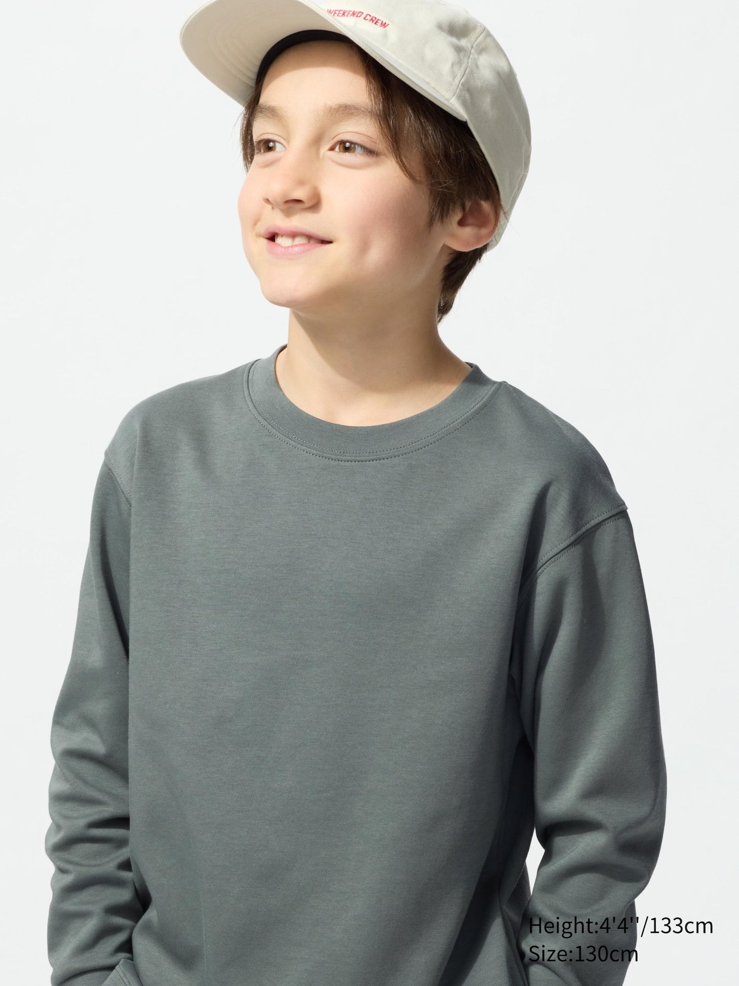 KIDS AIRism Cotton Crew Neck T Long Sleeve - WHITE