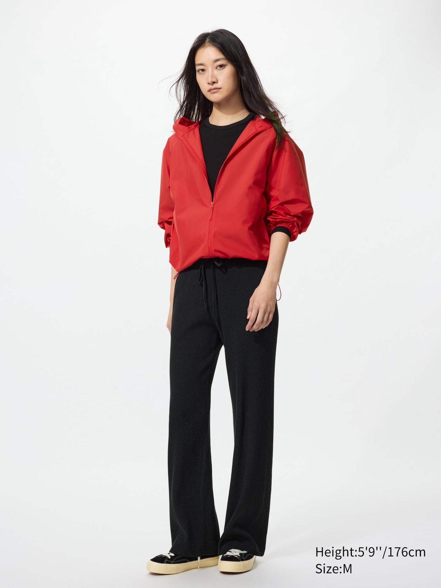 Washable Knit Ribbed Pants (Co-ord) (Longer Length) - BLUE