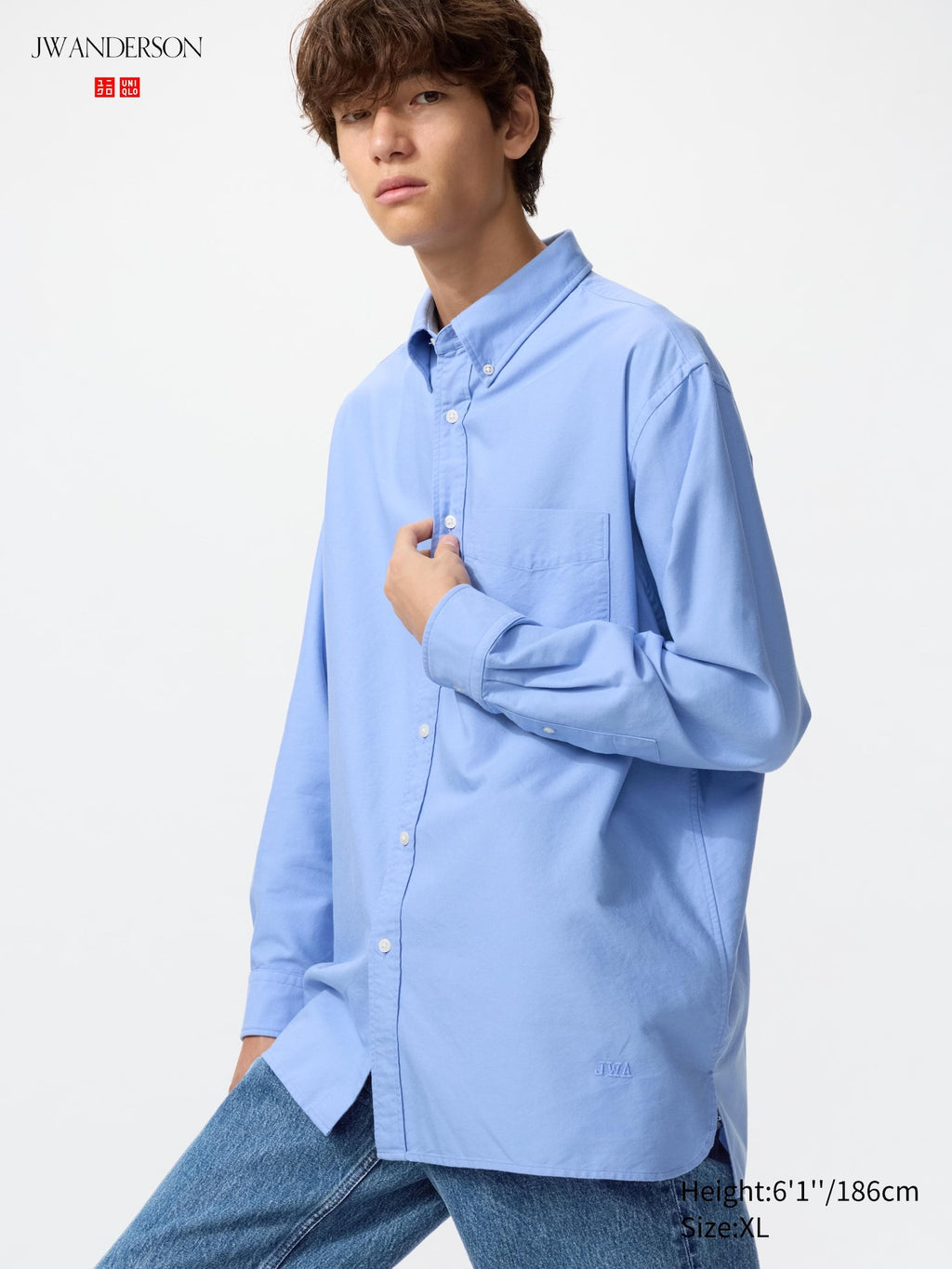 Oxford Oversized Shirt Long Sleeve - WHITE