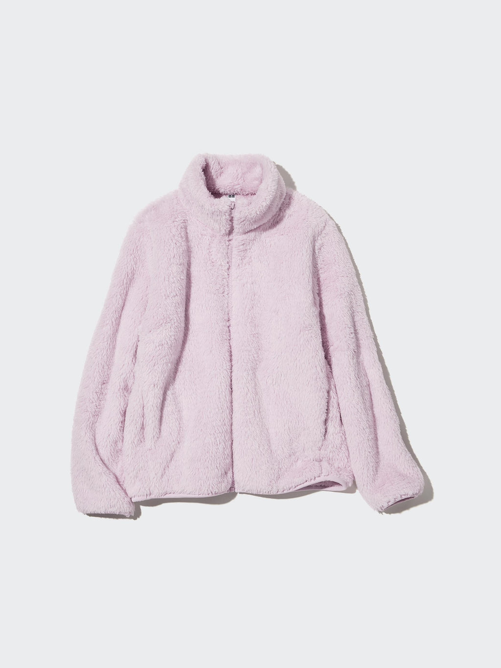 Fluffy Yarn Fleece Full-Zip Long Sleeve Jacket - OFF WHITE