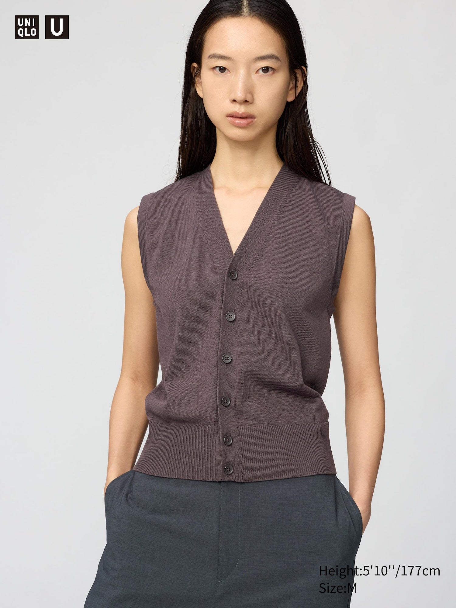 Washable Button Down Knitted Vest - image 4