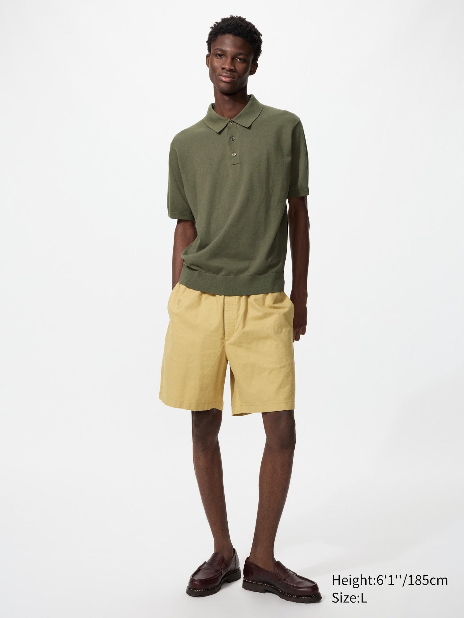 Linen Blend Easy Shorts - BLACK
