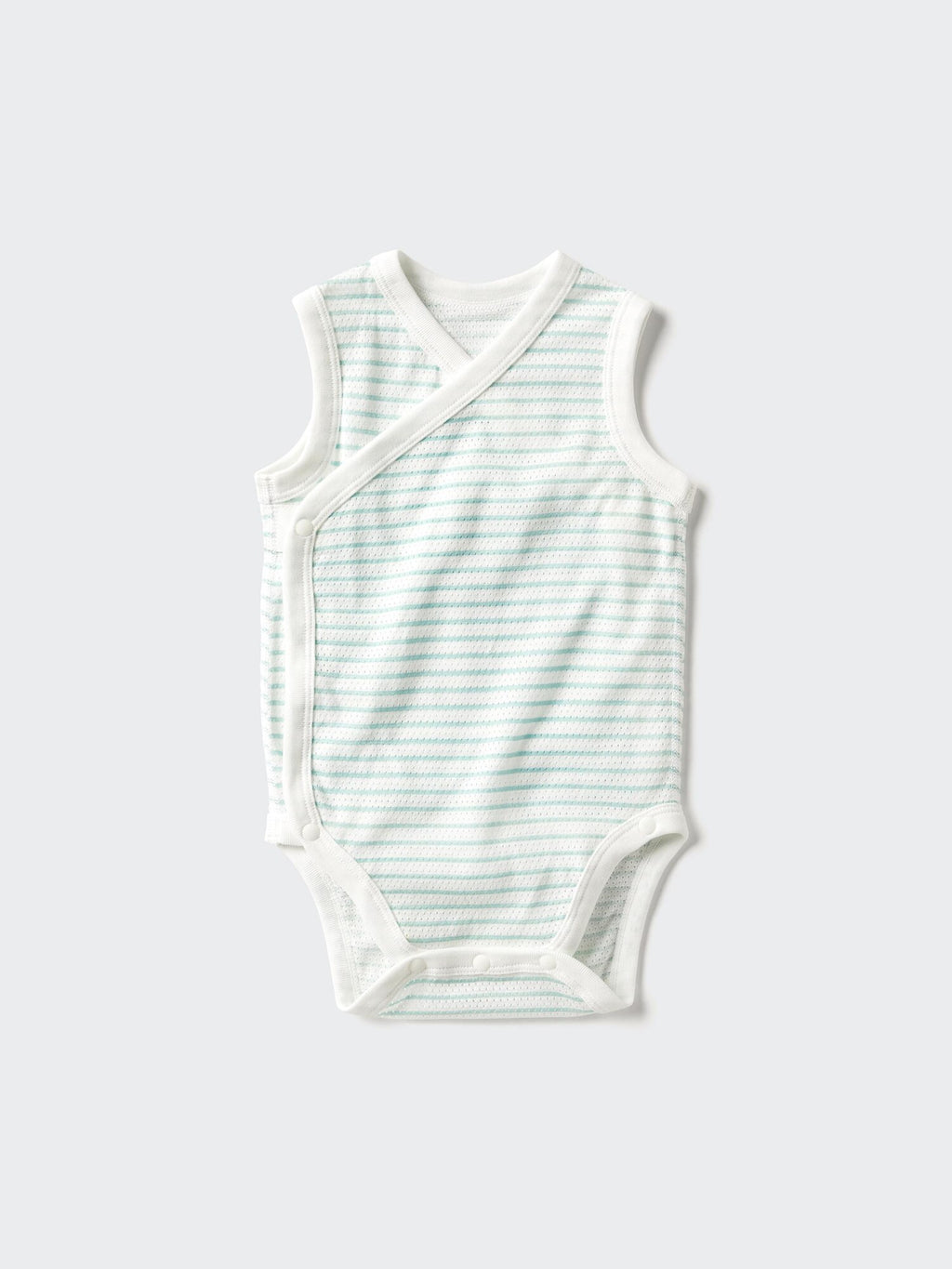 Cotton Mesh Bodysuit Sleeveless - BLUE
