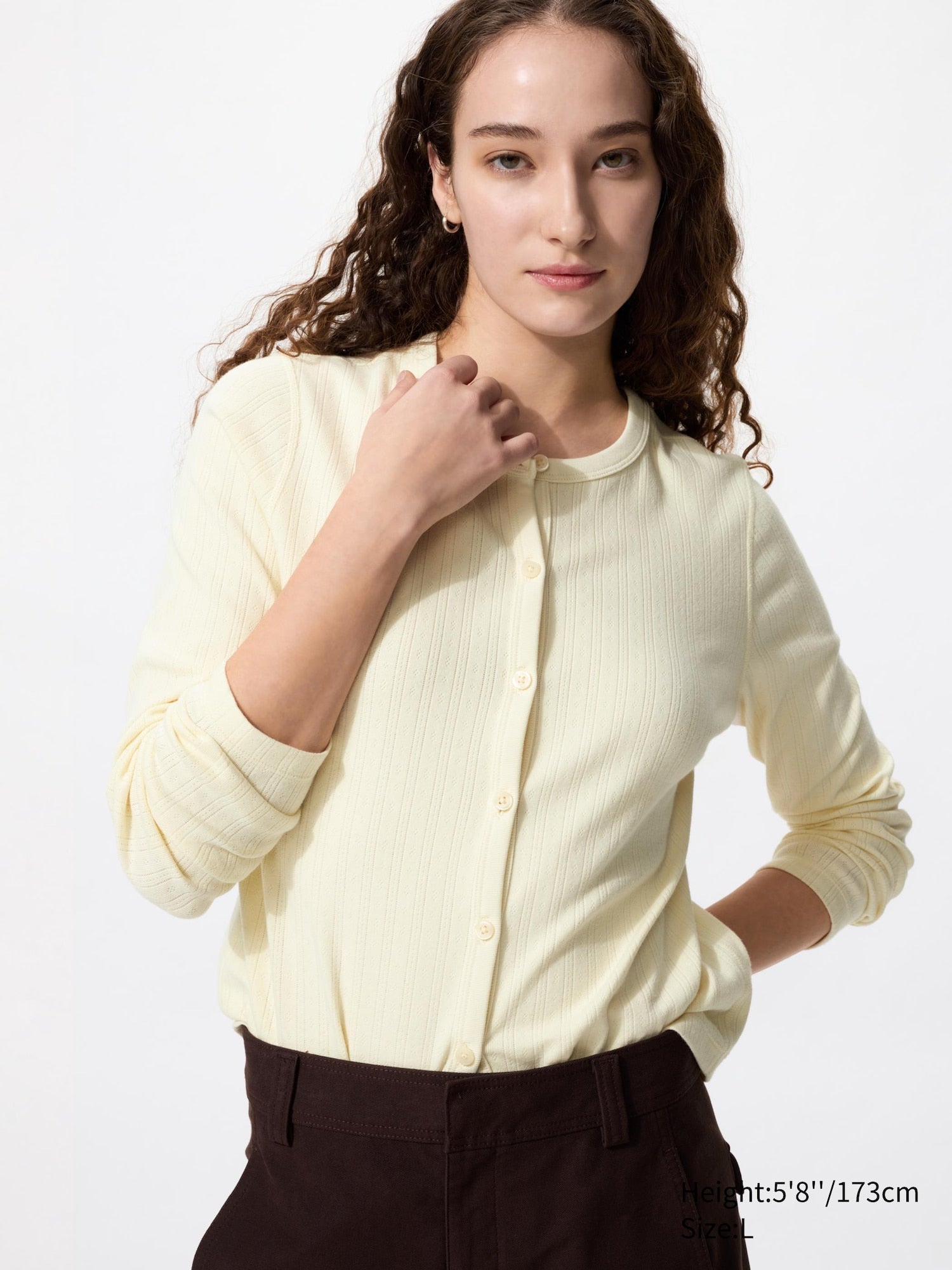 Pointelle Cardigan - WHITE
