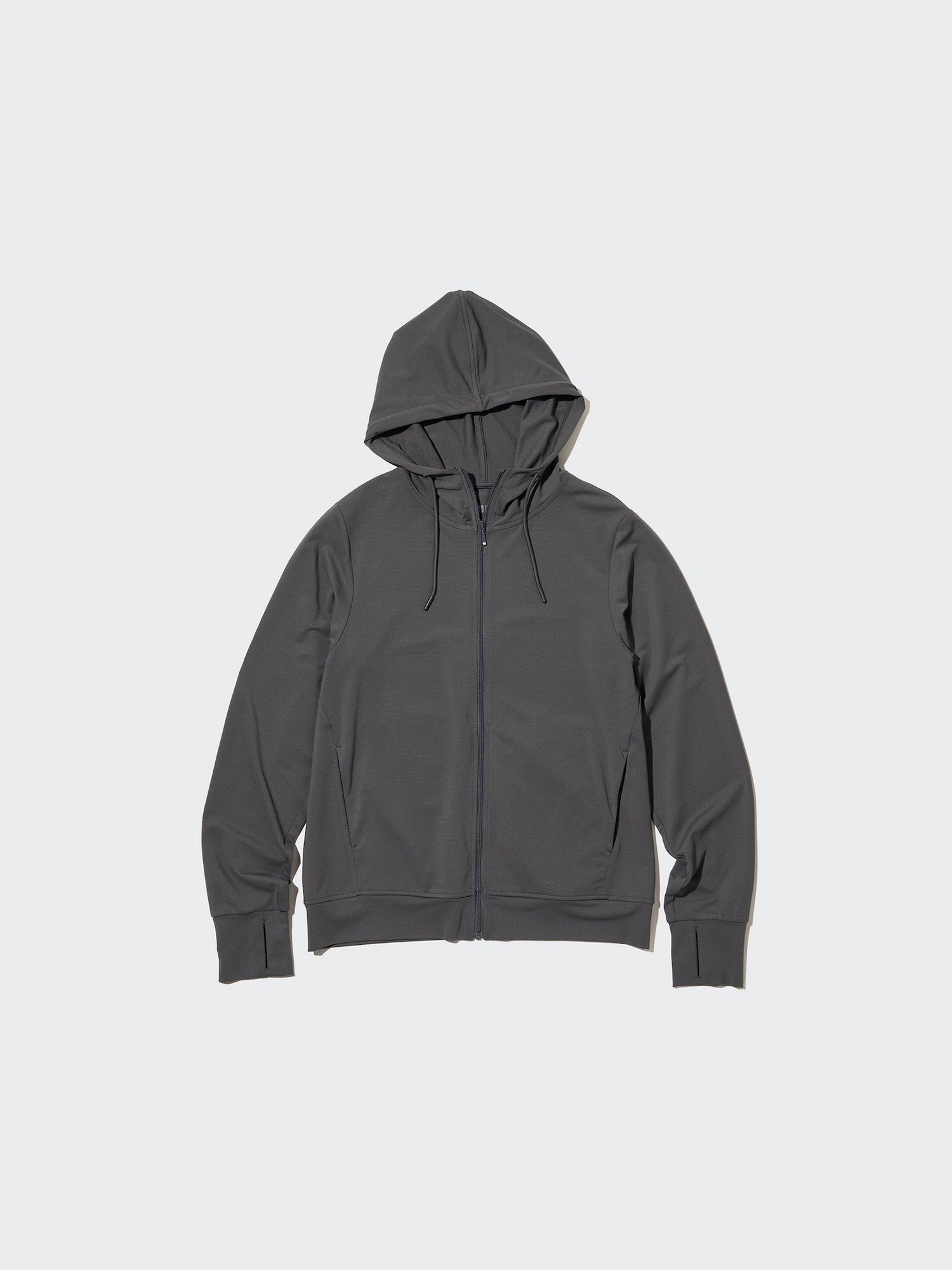 AIRism Mesh UV Protection Full-Zip Long Sleeve Hoodie - WHITE