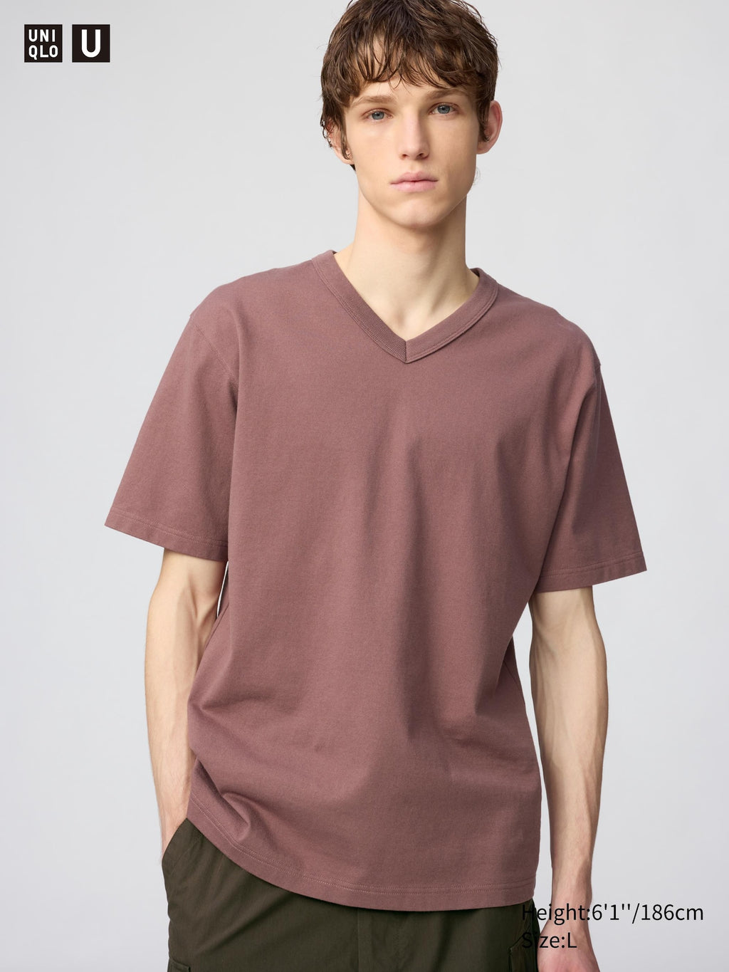 V Neck T-Shirt - WHITE