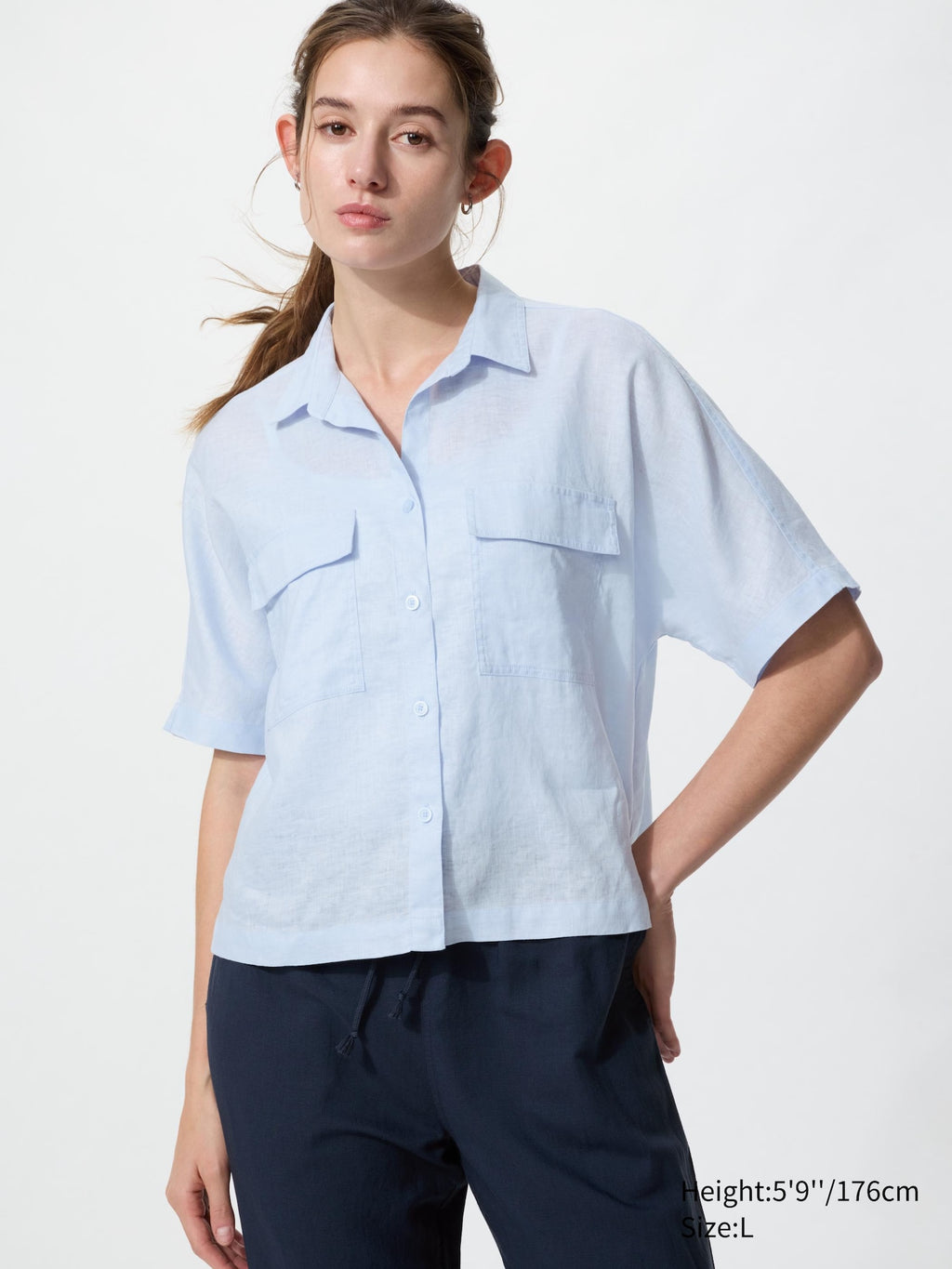 Premium Linen Skipper Boxy Shirt - WHITE