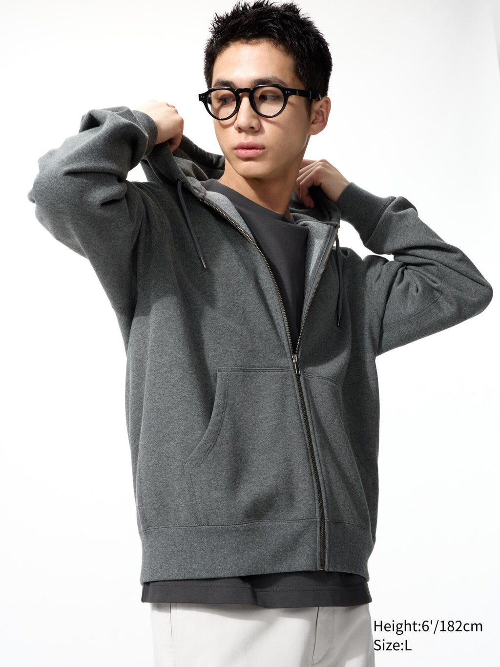 Sweat Full-Zip Hoodie - OFF WHITE