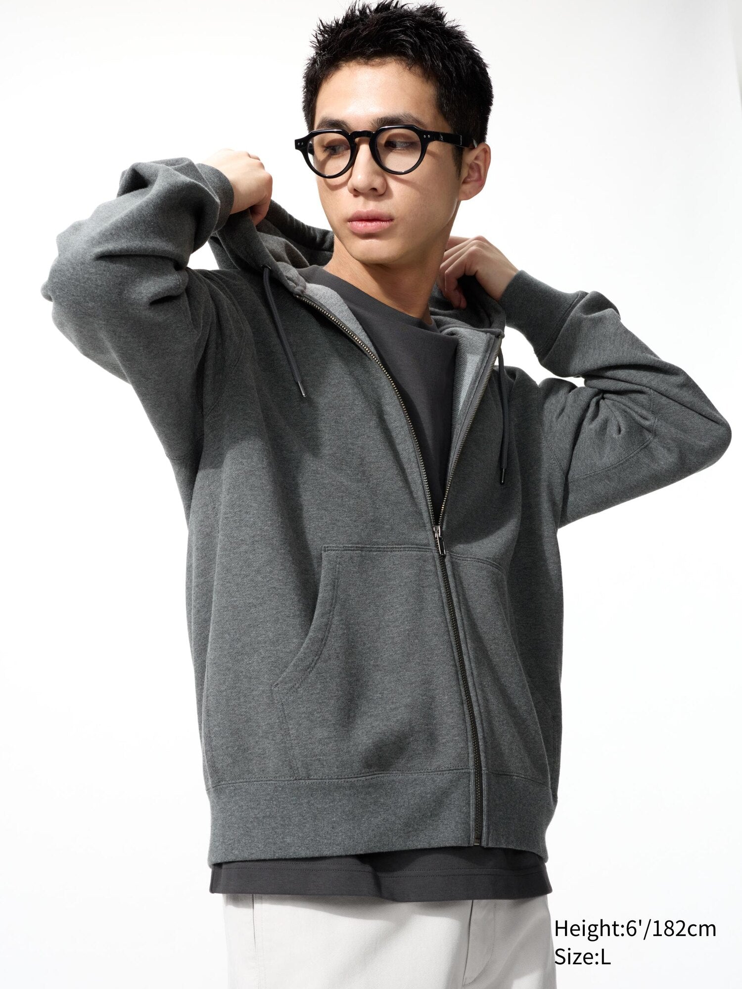 Sweat Full-Zip Hoodie - OFF WHITE