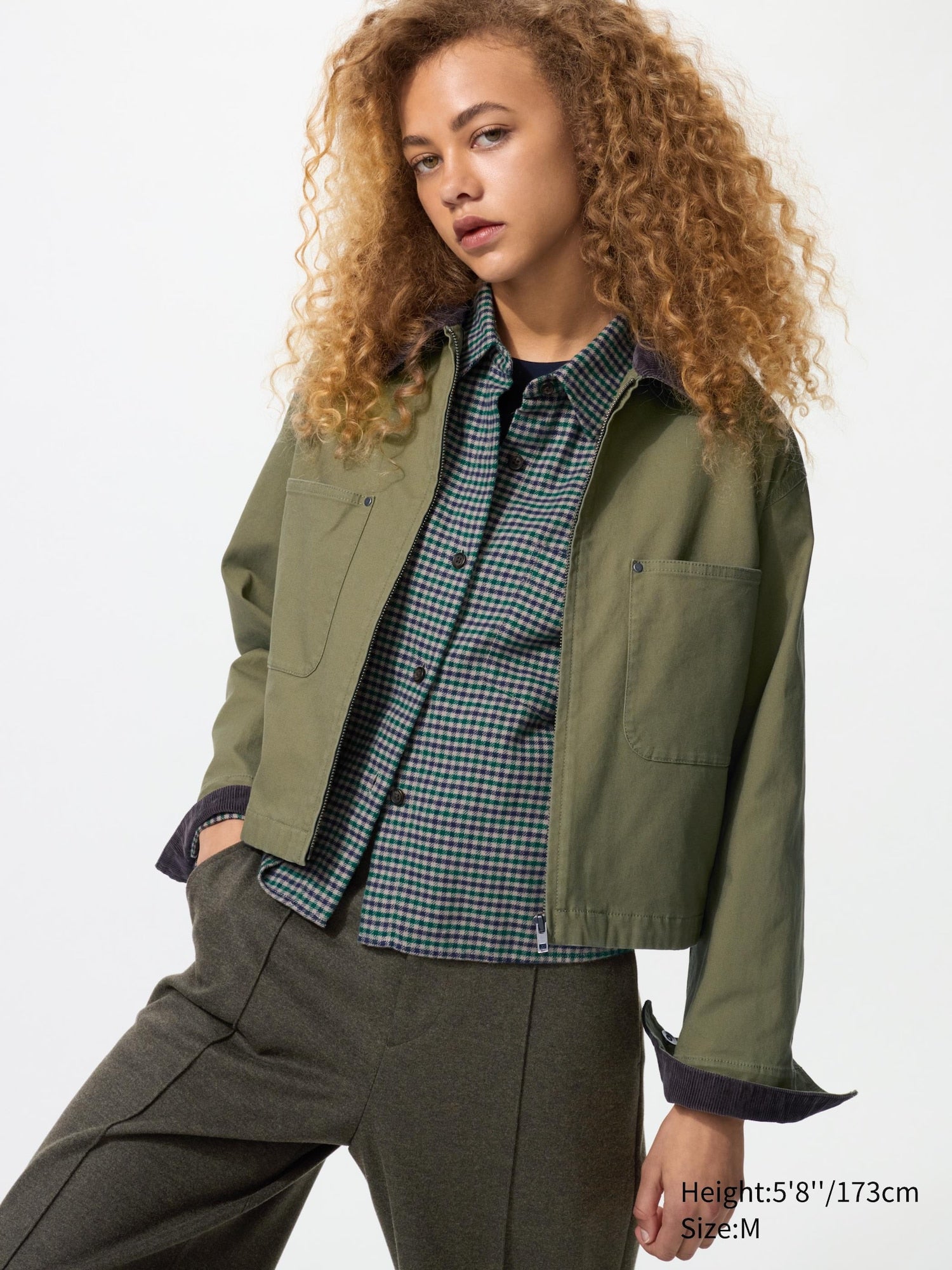 Zip Up Short Jacket - NATURAL