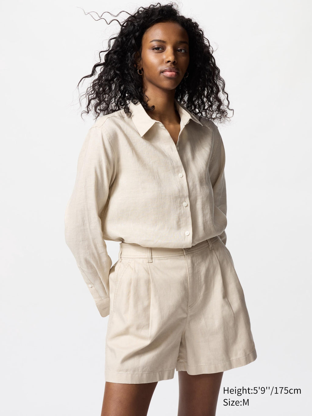 Linen Cotton Shorts - OFF WHITE