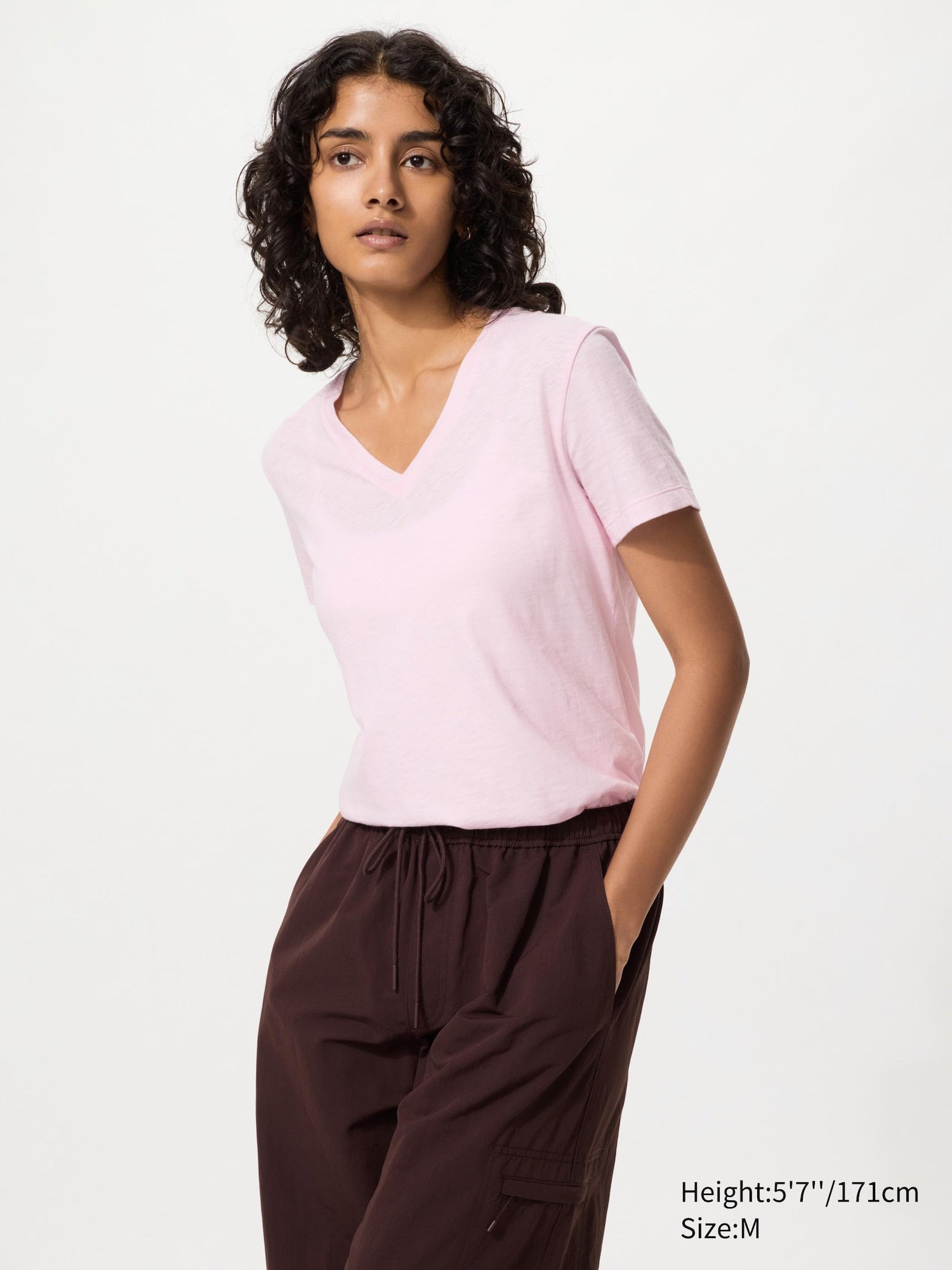 Slub Jersey V Neck T - WHITE
