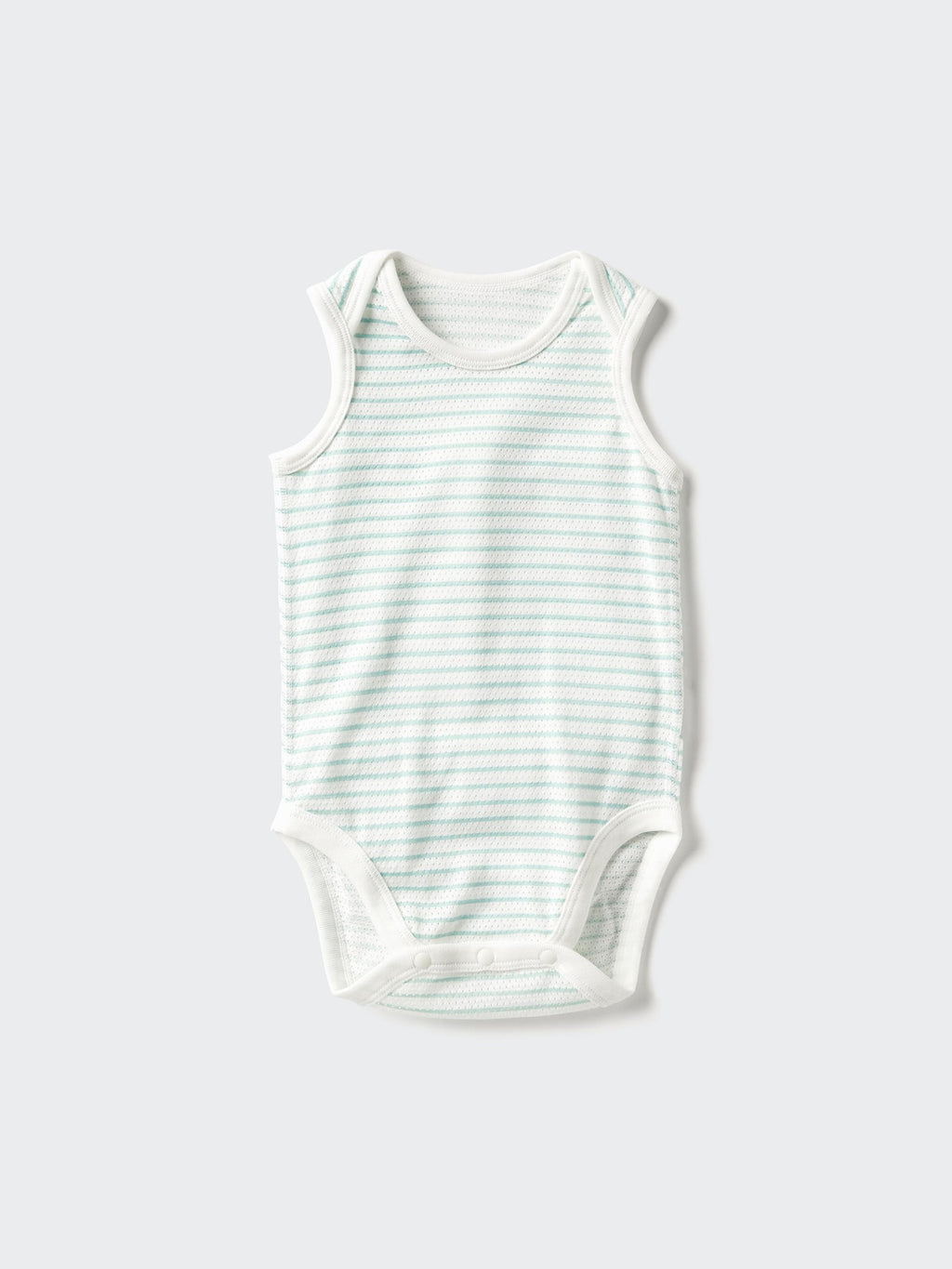 Cotton Mesh Bodysuit Sleeveless - BLUE