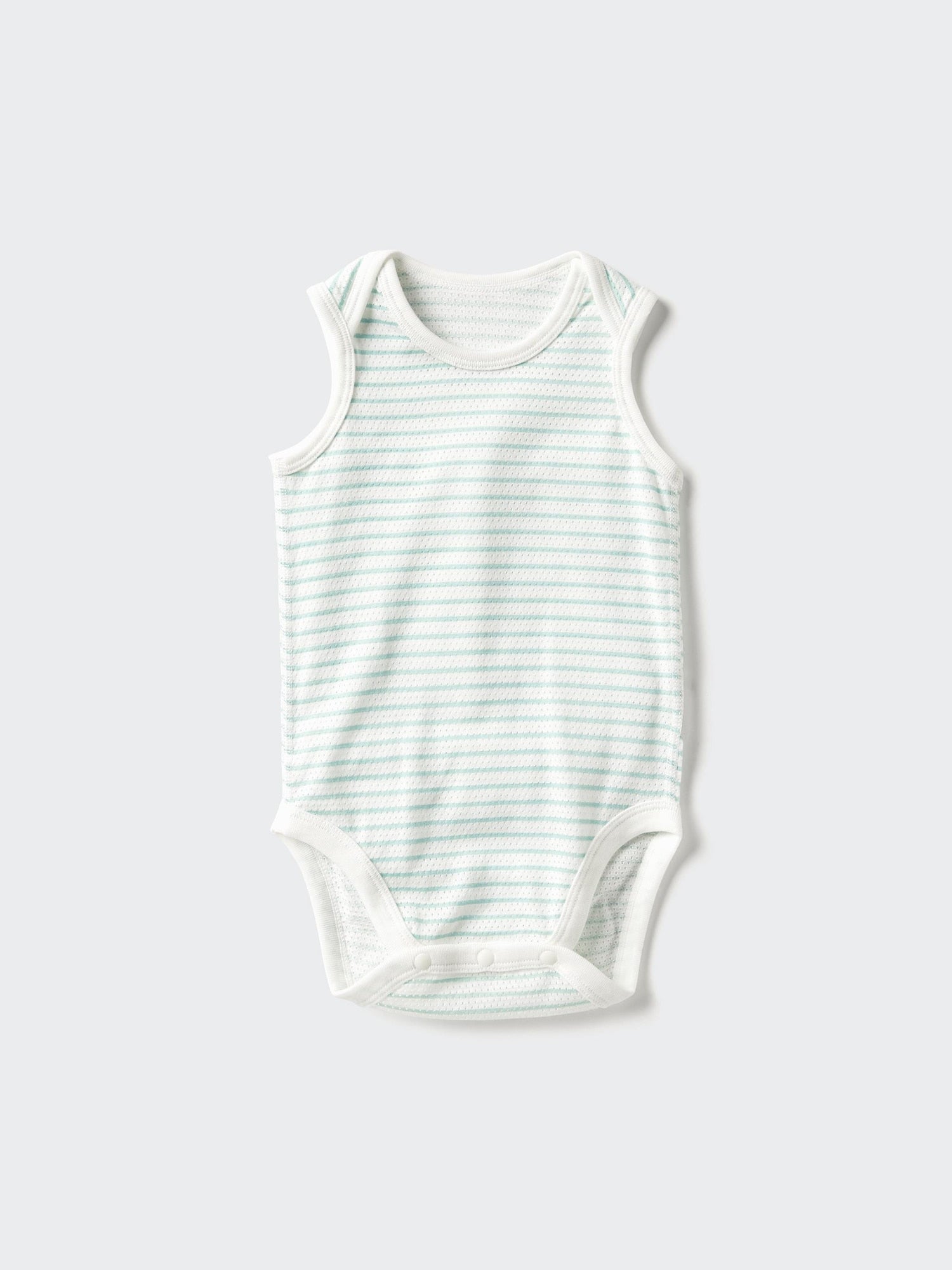Cotton Mesh Bodysuit Sleeveless - BLUE