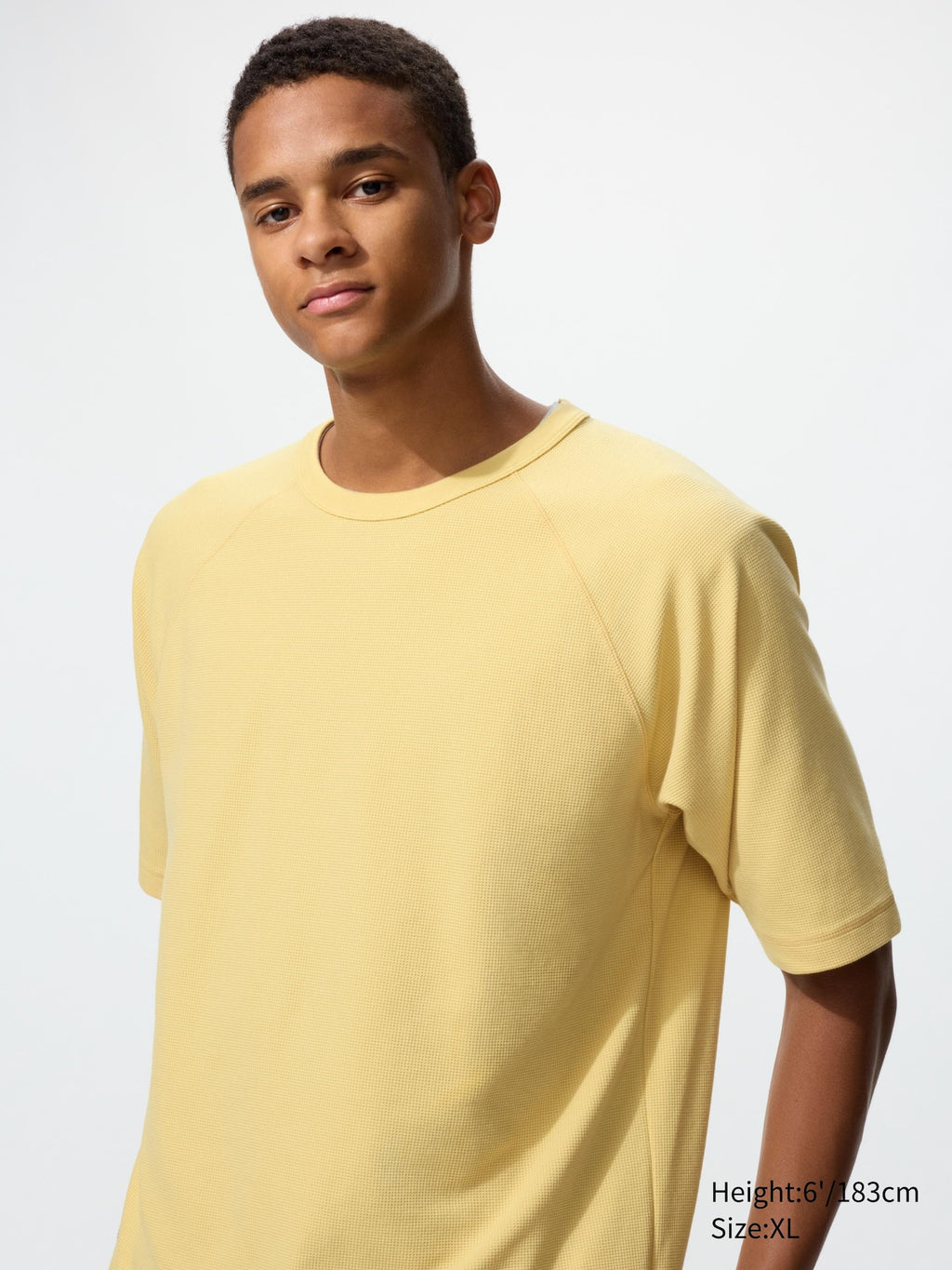Dry Waffle Crew Neck T-Shirt - BLACK