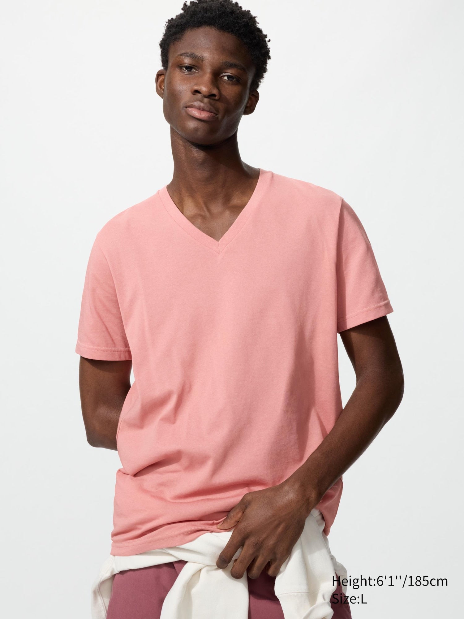 Dry V Neck T-Shirt - WHITE