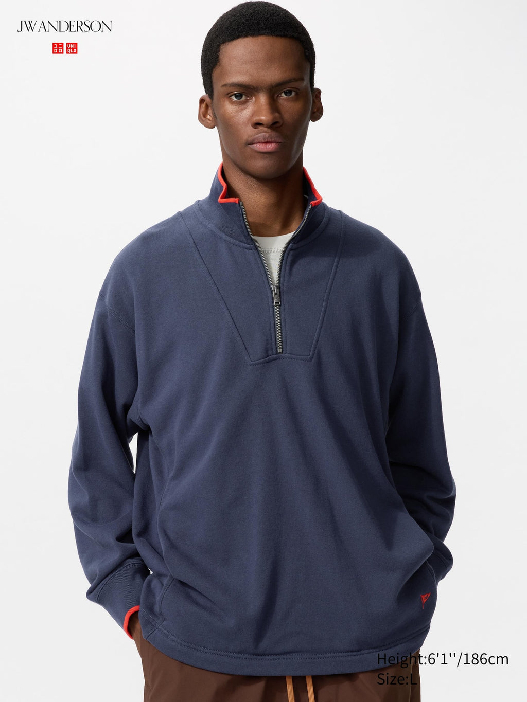 Sweat Half-Zip Pullover - NAVY