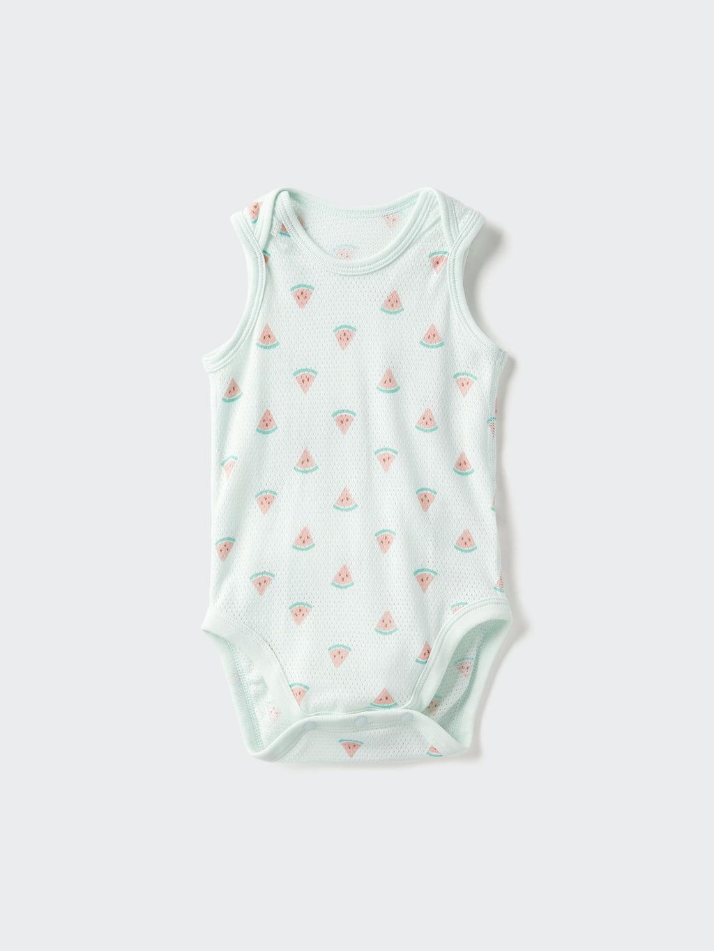 Cotton Mesh Bodysuit Sleeveless - PINK