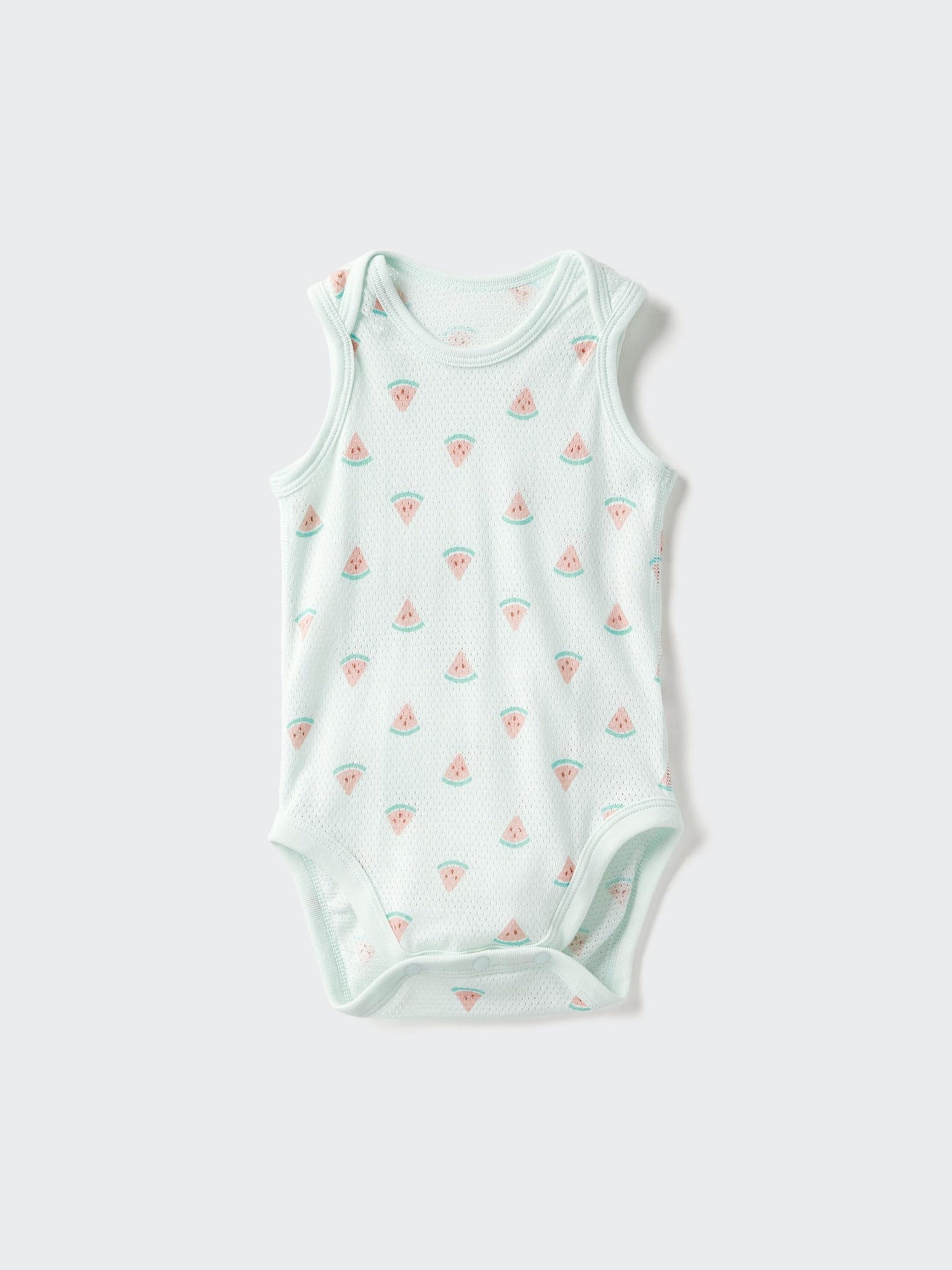 Cotton Mesh Bodysuit Sleeveless - PINK