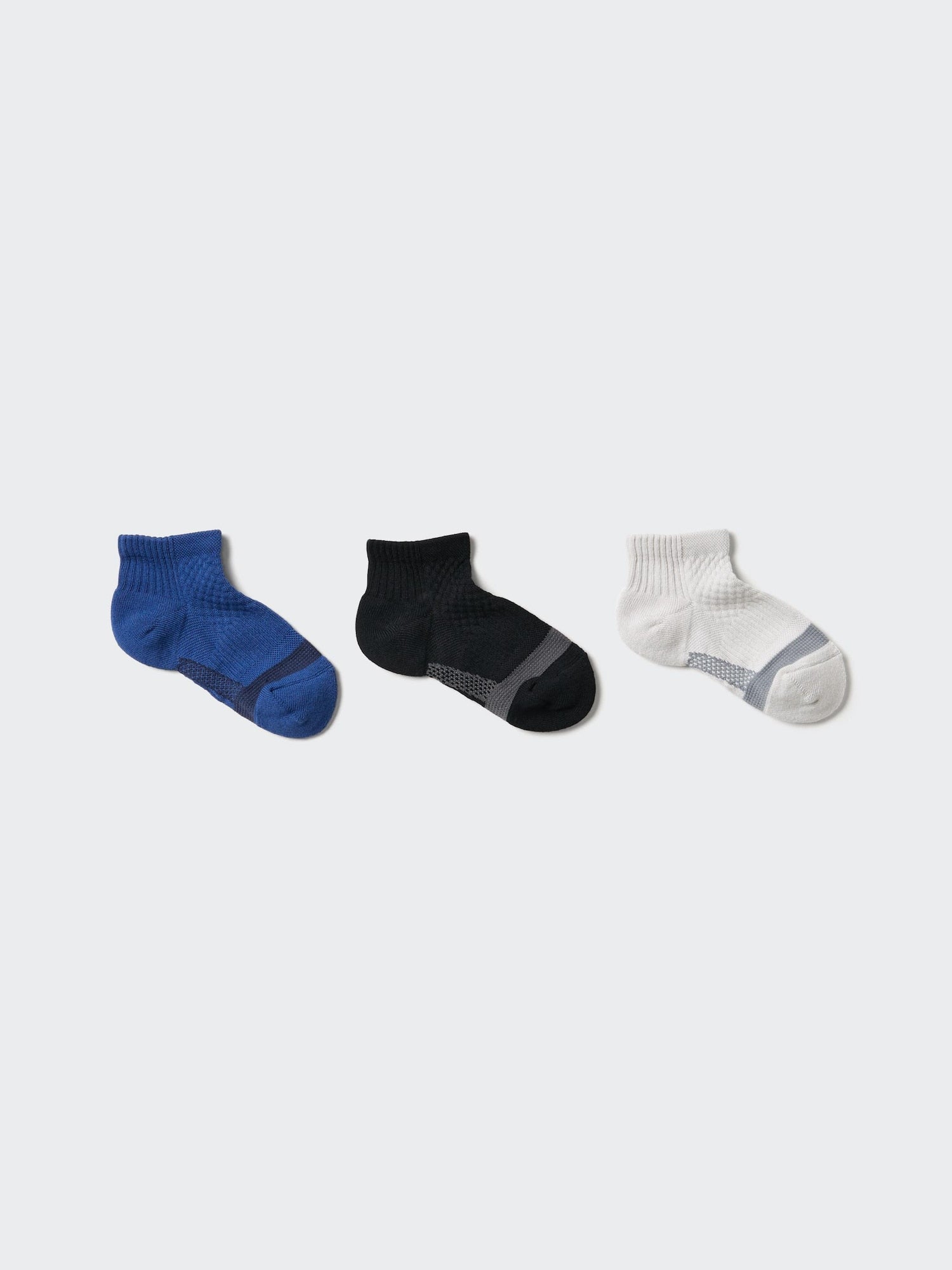 KIDS Short Socks 3 Pairs (Support) - BLUE
