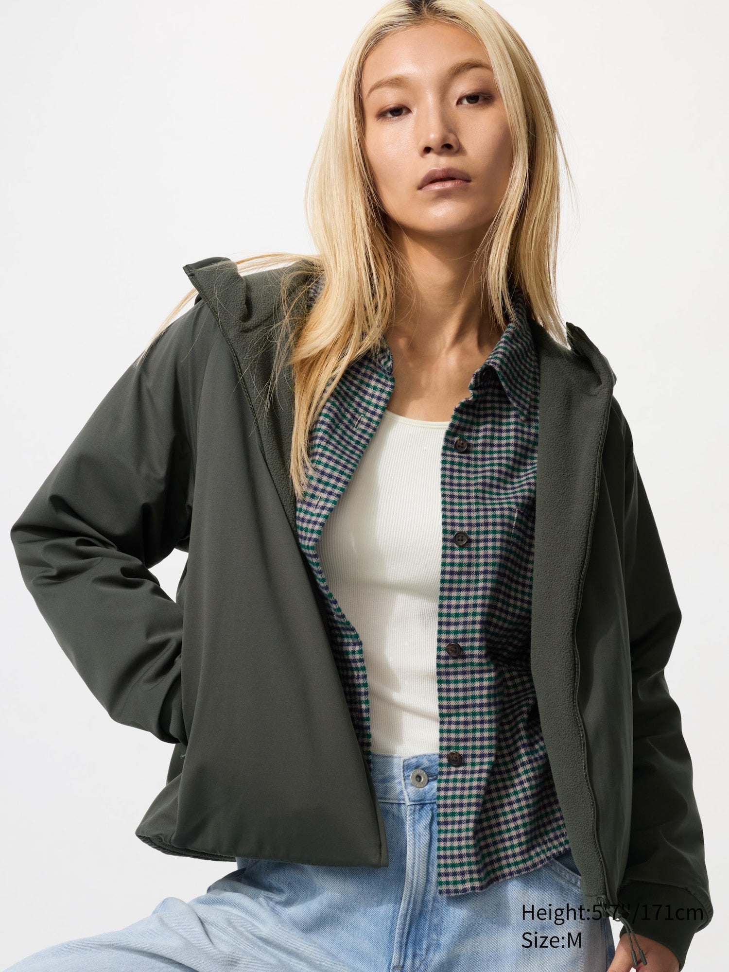 Stretch Windproof Fleece Reversible Full-Zip Hoodie - image 4