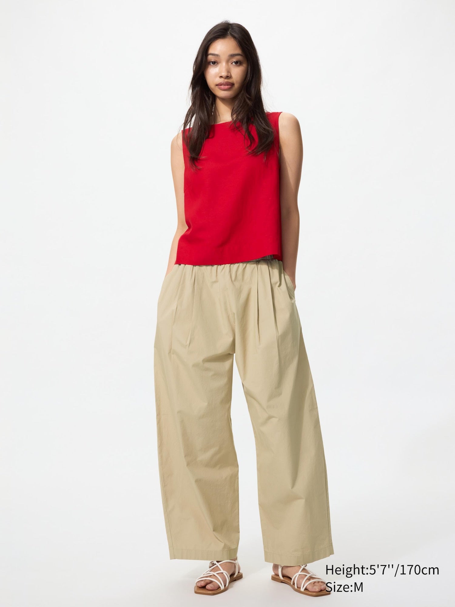 Cotton Volume Easy Pants - GRAY