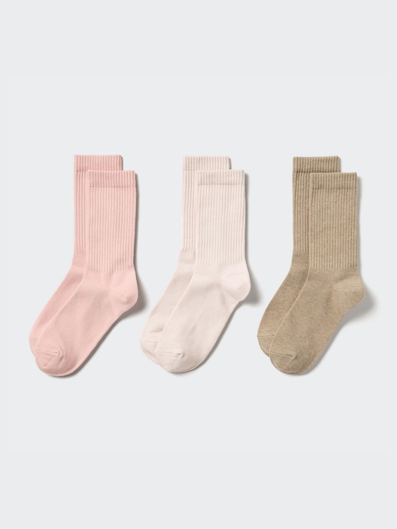 Regular Socks 3 Pairs Ribbed - LIGHT BLUE
