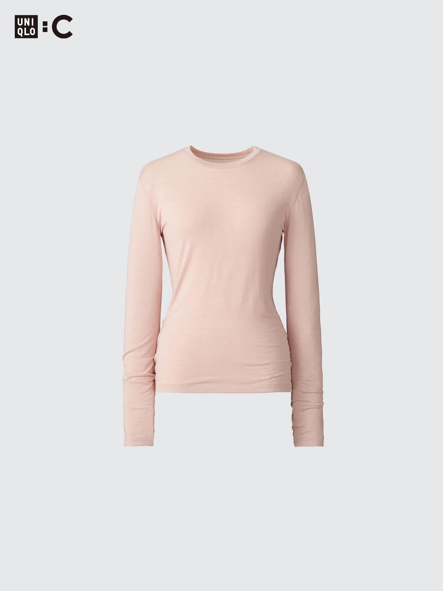 HEATTECH Extra Warm Cashmere Blend Crew Neck Long Sleeve T-Shirt - GRAY