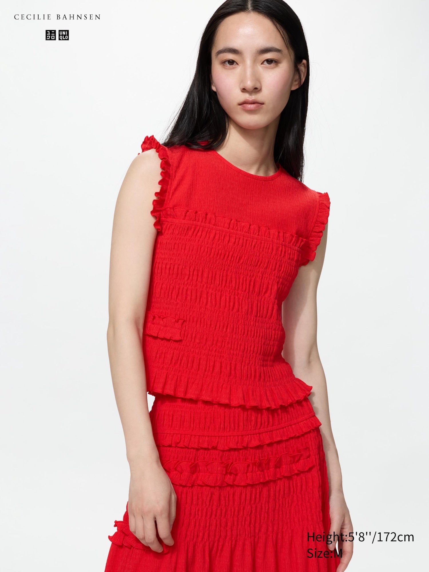 Shirring T Sleeveless - WHITE